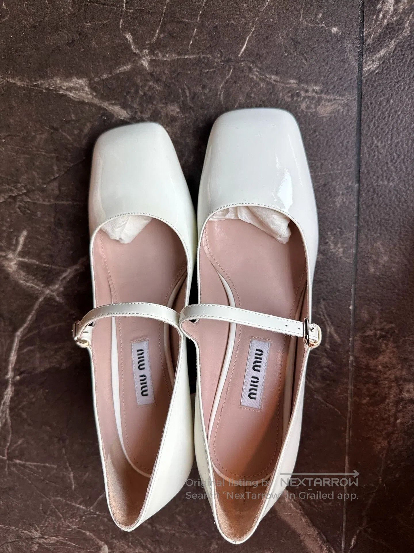 Miu Miu Miu Miu Beige Mary Jane Leather Shoes. Size US 4 / IT 34 - 2 Thumbnail