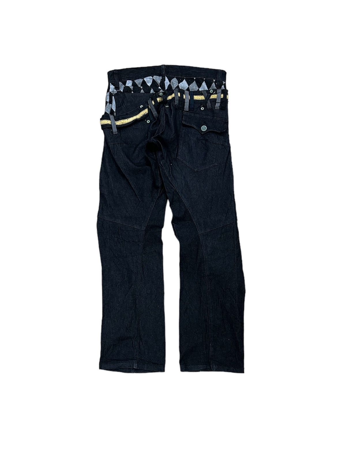 Japanese Brand × Seditionaries Rare Beautiful Breath Mint Slanted Double Waist Denim Pants Size US 32 / EU 48 - 2 Thumbnail