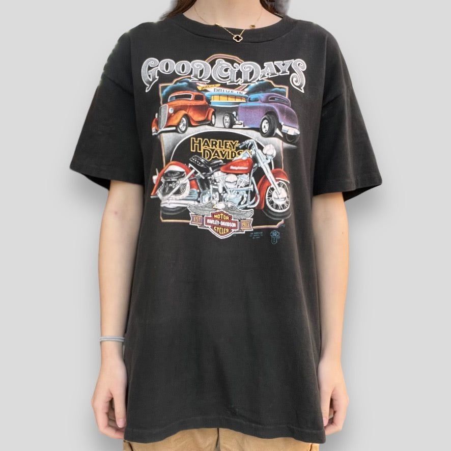 Harley Davidson × Vintage Vintage 1988 3D Emblem Good Ol'Days Harley Davidson Tee Size US L / EU 52-54 / 3 - 1 Thumbnail