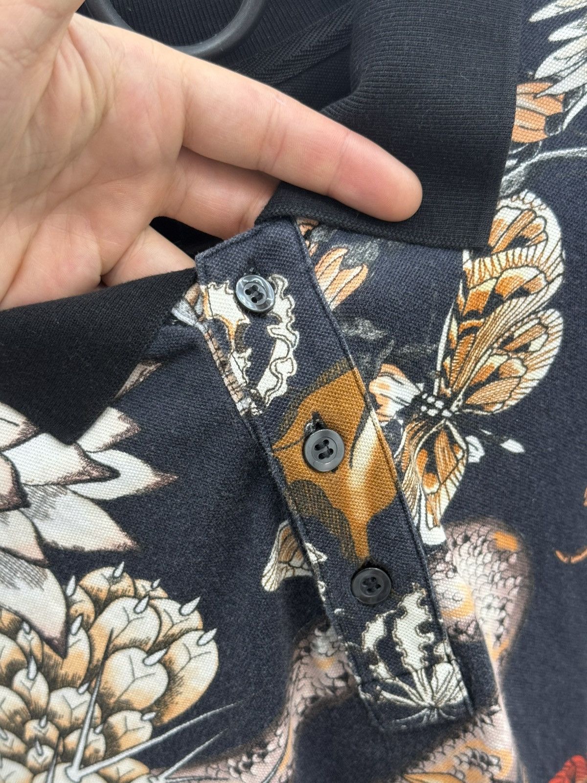 Just Cavalli Just Cavalli Abstract Floral Polo Shirt Size US L / EU 52-54 / 3 - 4 Thumbnail