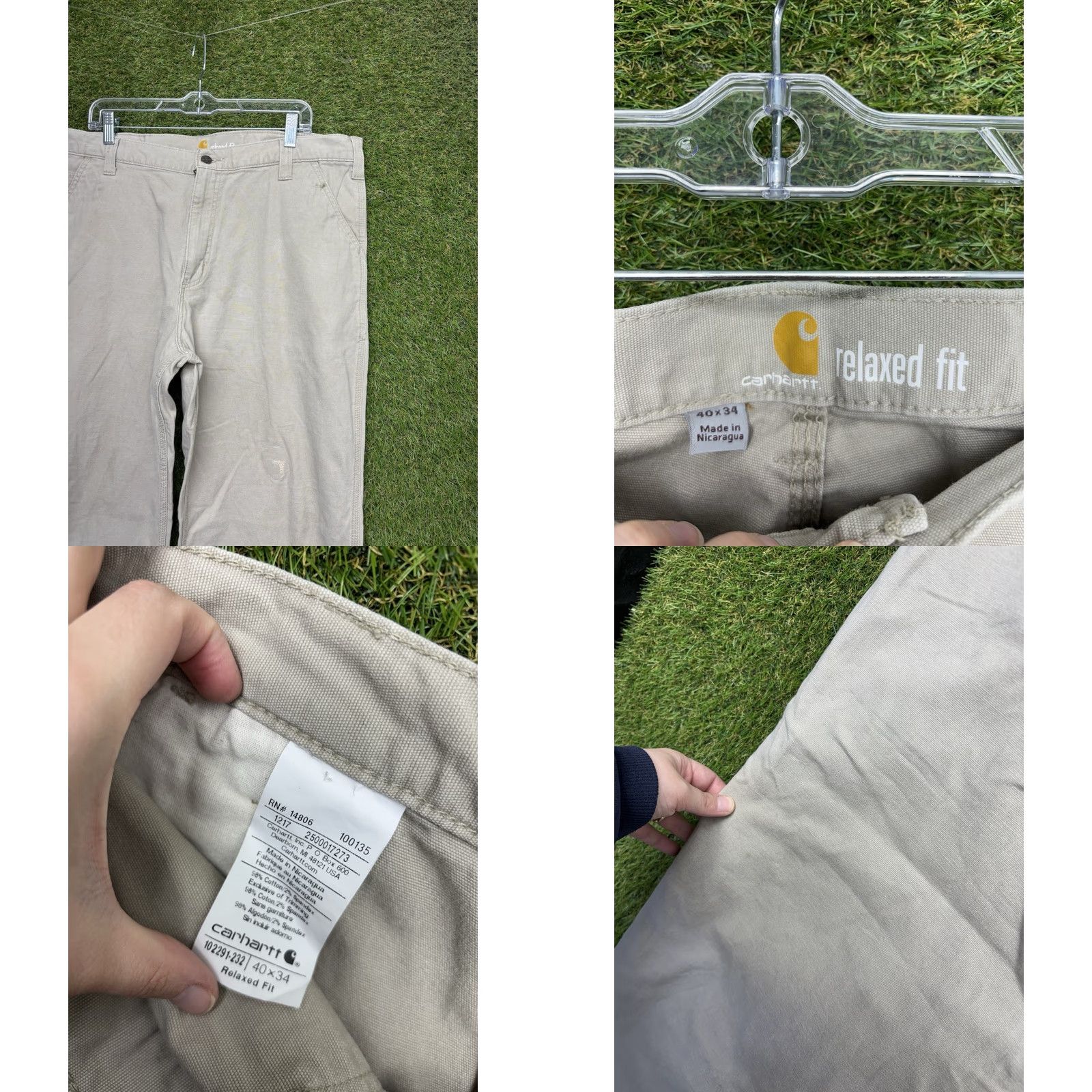Carhartt Carhartt Pants Mens 40x34 Relaxed Fit Canvas Beige 102291 Workwear Pants Main Selling Point Jeans or Pants? Size US 40 / EU 56 - 9 Thumbnail