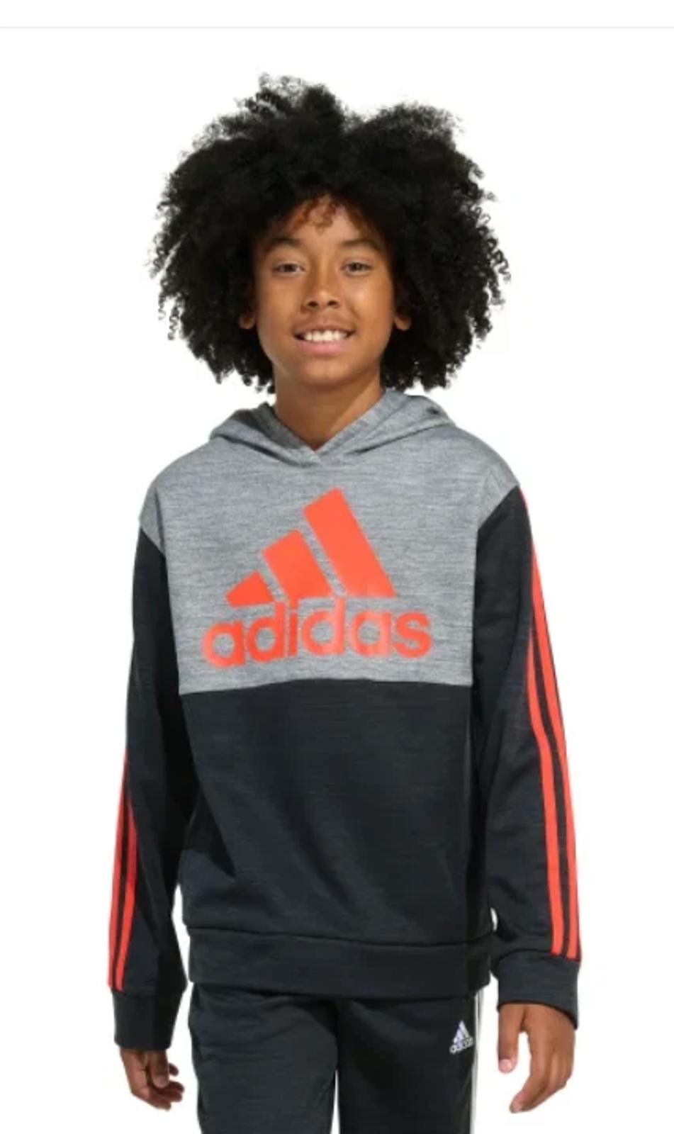 Adidas Adidas Youth Tech Fleece Hoodie Black/Red/Grey - Boy's M Size US M / EU 48-50 / 2 - 1 Thumbnail