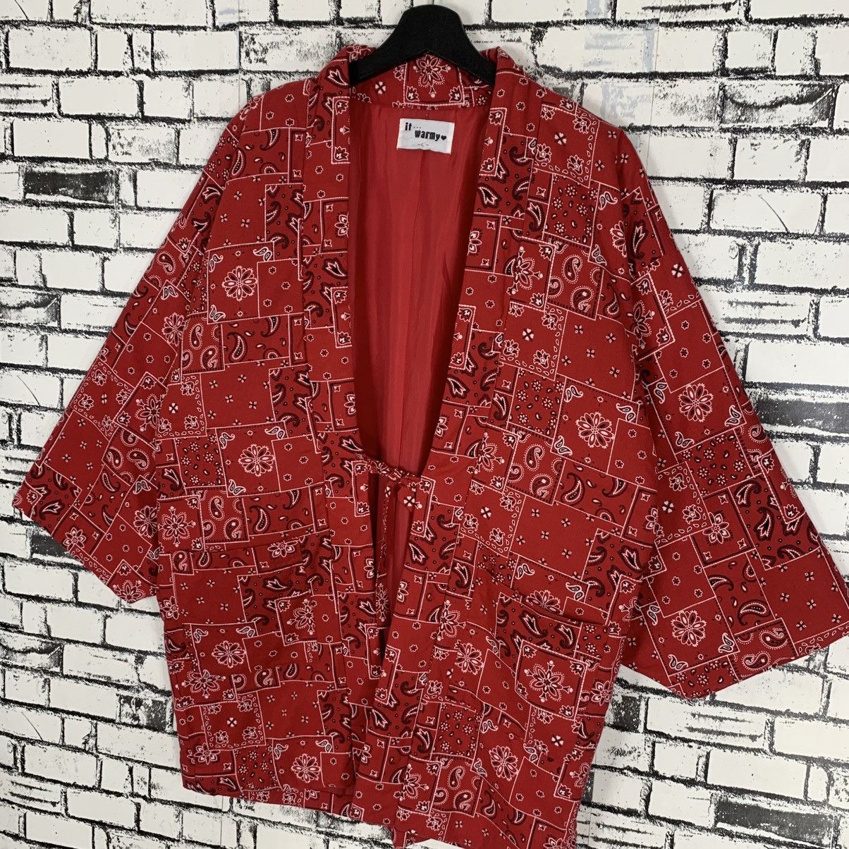 Japanese Brand × Vintage Vintage Japan Traditional Coat Hanten Paisley Design Hanten Size L / US 10 / IT 46 - 3 Thumbnail