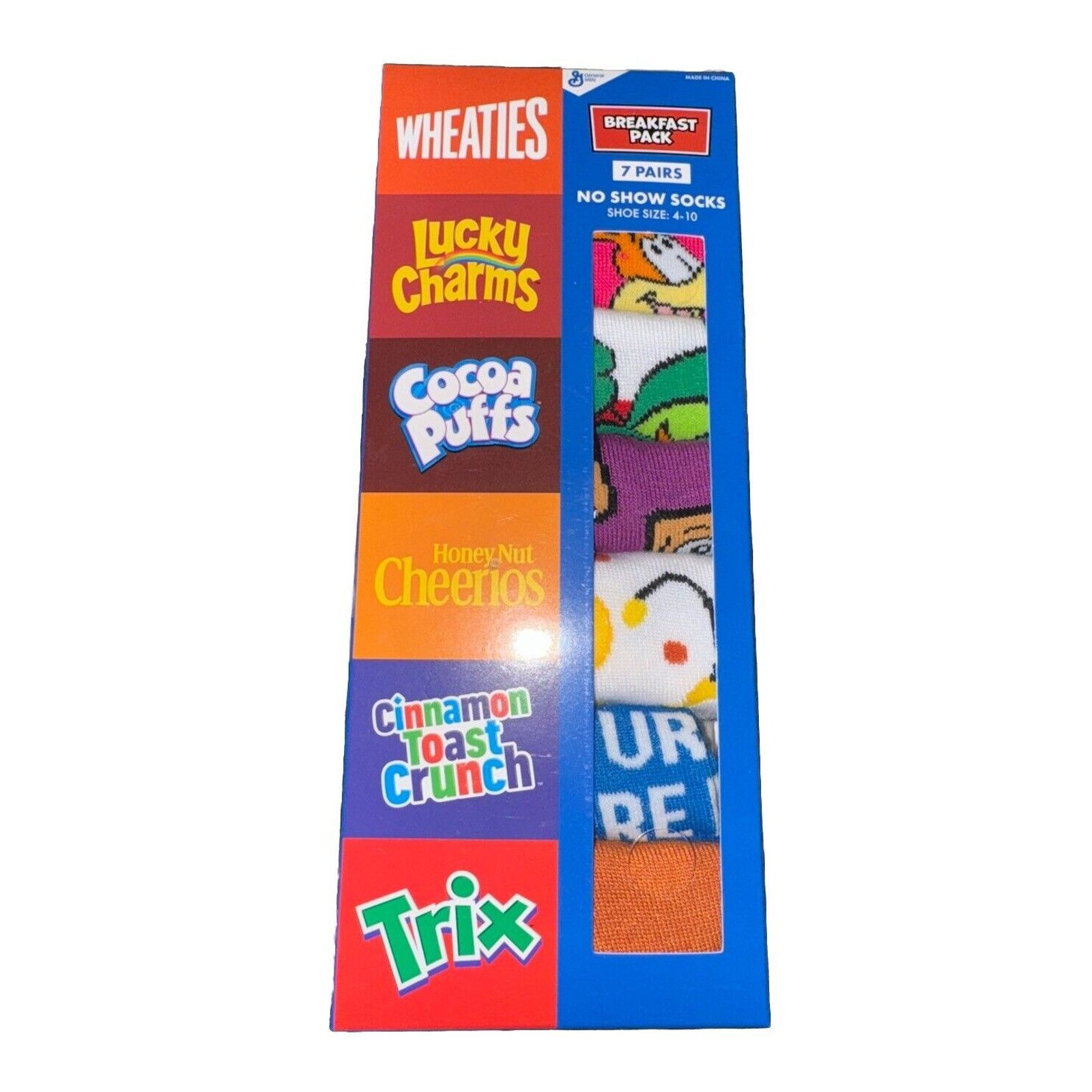 The Unbranded Brand General Mills Cereal No Show Socks Cheerios Cocoa Puffs Gift Size ONE SIZE - 2 Thumbnail