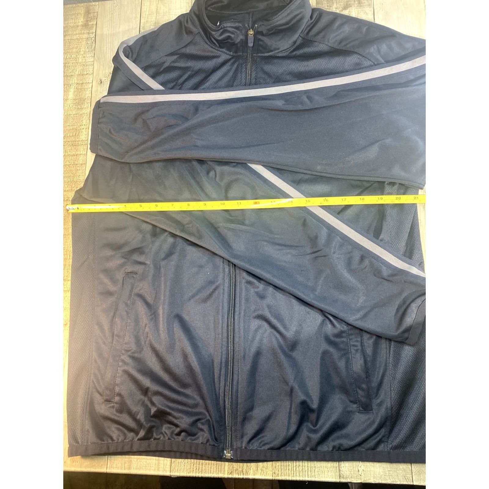 Nike NIKE Black Full Zip-up Track Jacket Men L Regular Size Navy Blue Embroidery, NIKE Track Jacket, Full Zip, Polyester, Activewear, Size L, Men, Black Size US L / EU 52-54 / 3 - 2 Thumbnail