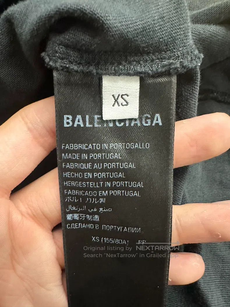 Balenciaga Balenciaga Letter Print Worn Short Sleeve Crew Neck T-Shir Size US XS / EU 42 / 0 - 4 Thumbnail