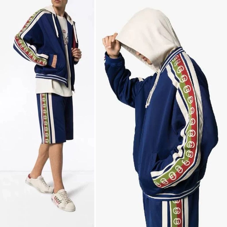 Gucci Gucci Hooded jacket, jacket, double G jaccard stripe, hoodi Size US S / EU 44-46 / 1 - 3 Thumbnail