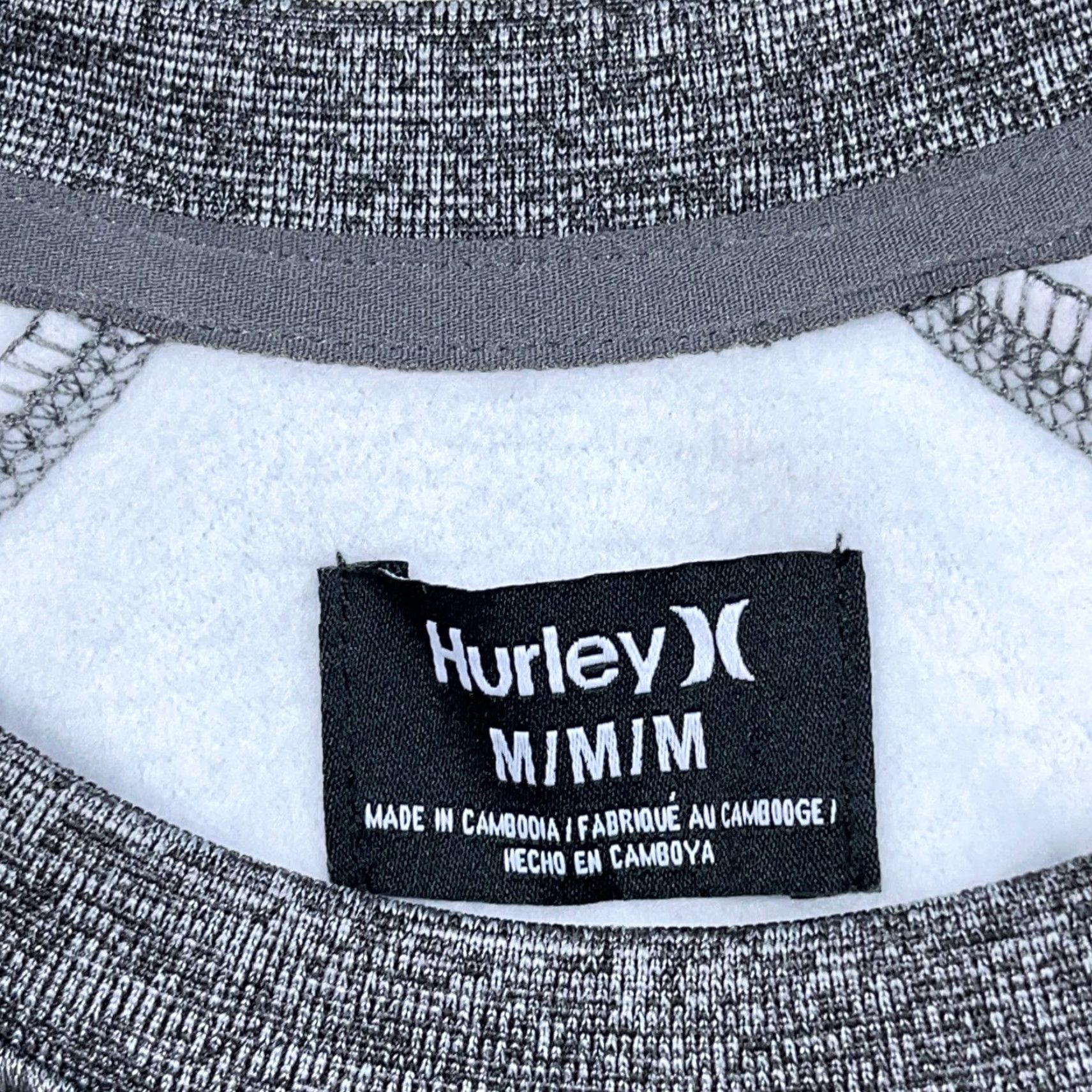 Hurley Hurley Sweatshirt Men Medium Heather Gray Crewneck Pullover Logo Graphic Print Pocket Hooded Full Zip Mens Size US M / EU 48-50 / 2 - 3 Thumbnail
