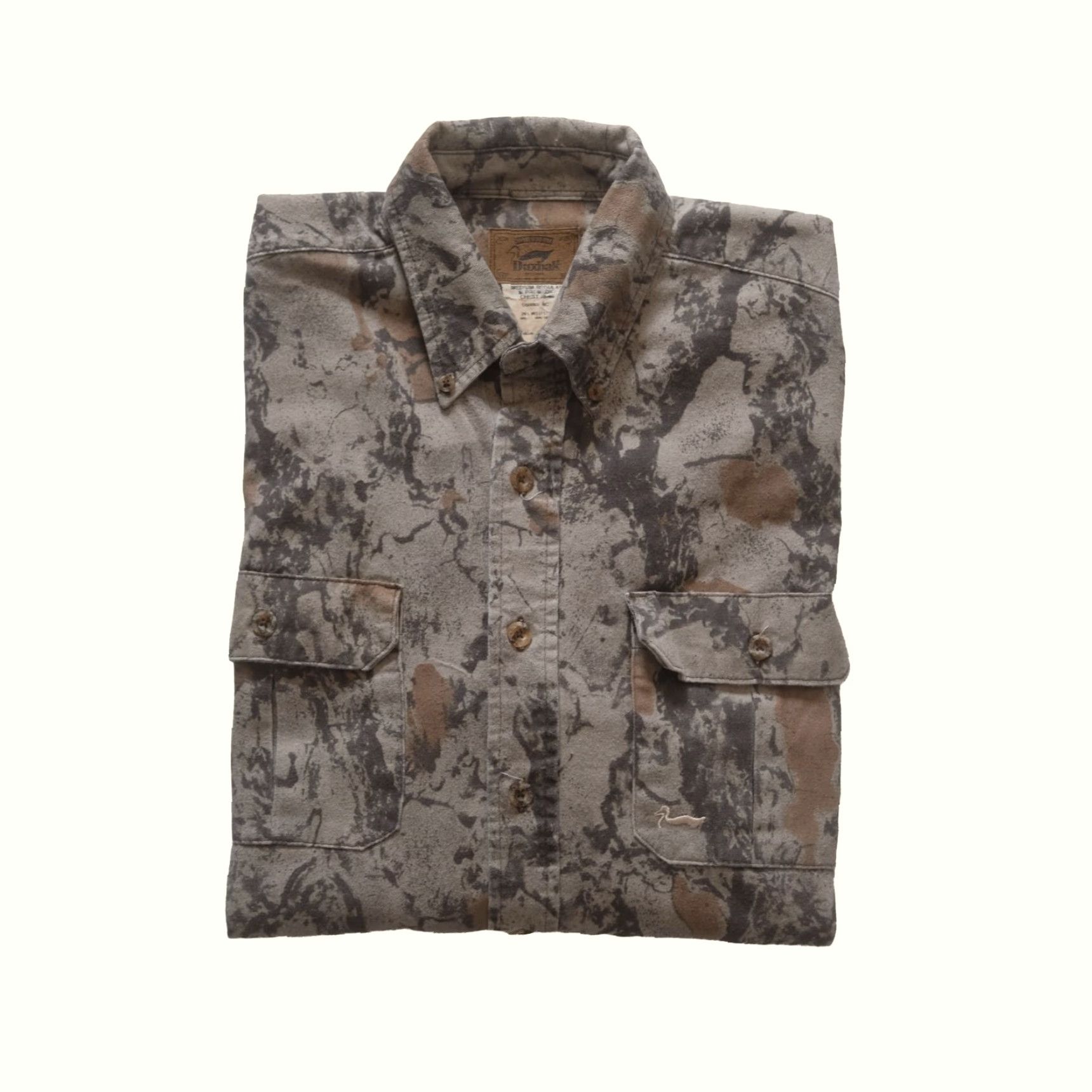 Bark VINTAGE DUXBAK BARK TREE CAMO VTG AOP 90s Y2K 100% COTTON BUTTON UP BROWN SHIRT MEN SZ M Size US M / EU 48-50 / 2 - 2 Thumbnail
