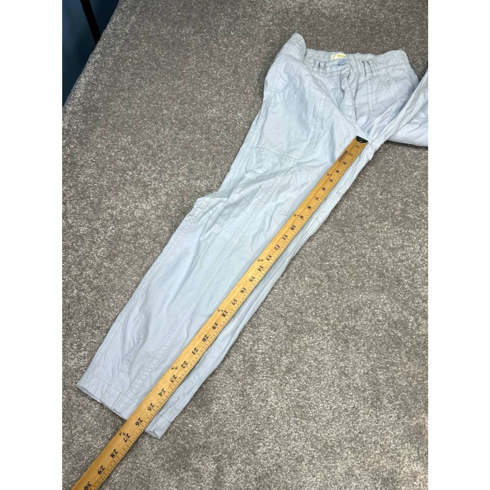 Anthropologie Maeve Anthropologie Cargo Pants Womens 24 Blue Cotton Tapered Leg High Rise Casual Pants Bohemian 90s Mens Women Girls or? Size 42" / US 20 - 2 Thumbnail