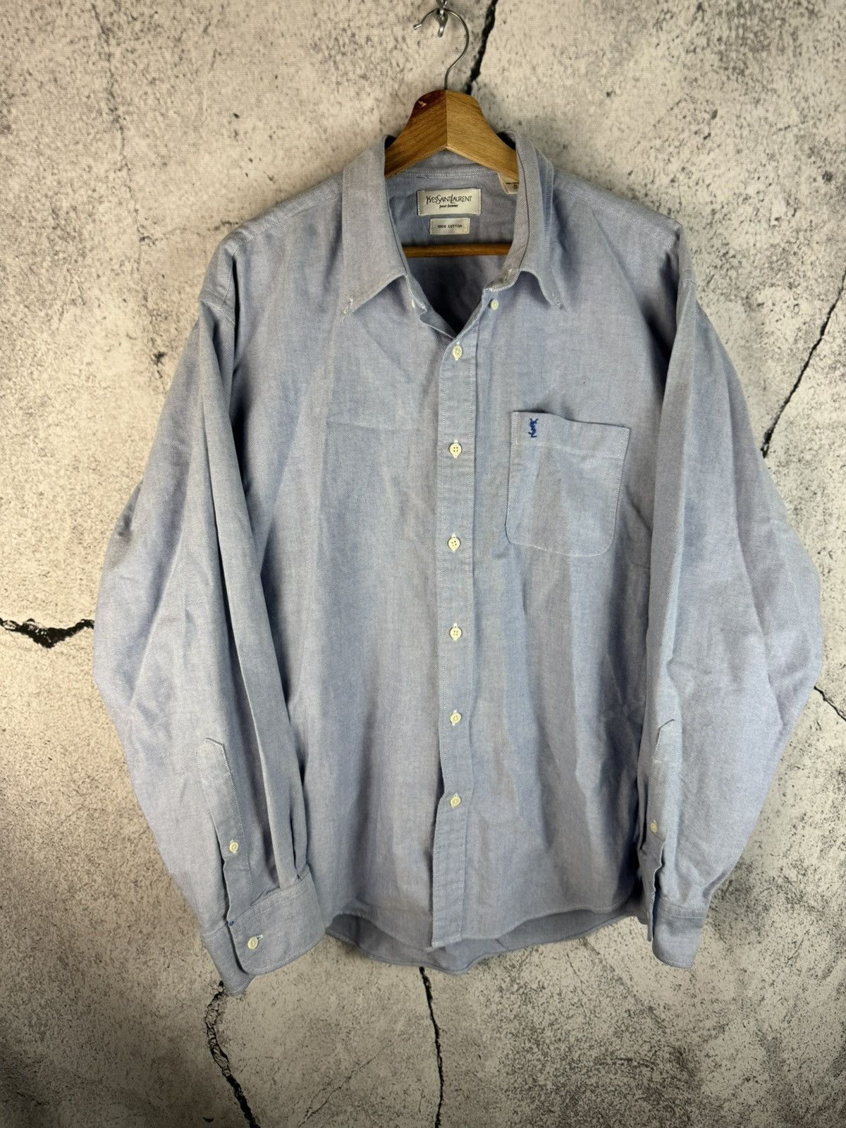 Vintage Vintage YSL Yves Saint Laurent Heavy Shirt Y2K Size US XL / EU 56 / 4 - 1 Thumbnail