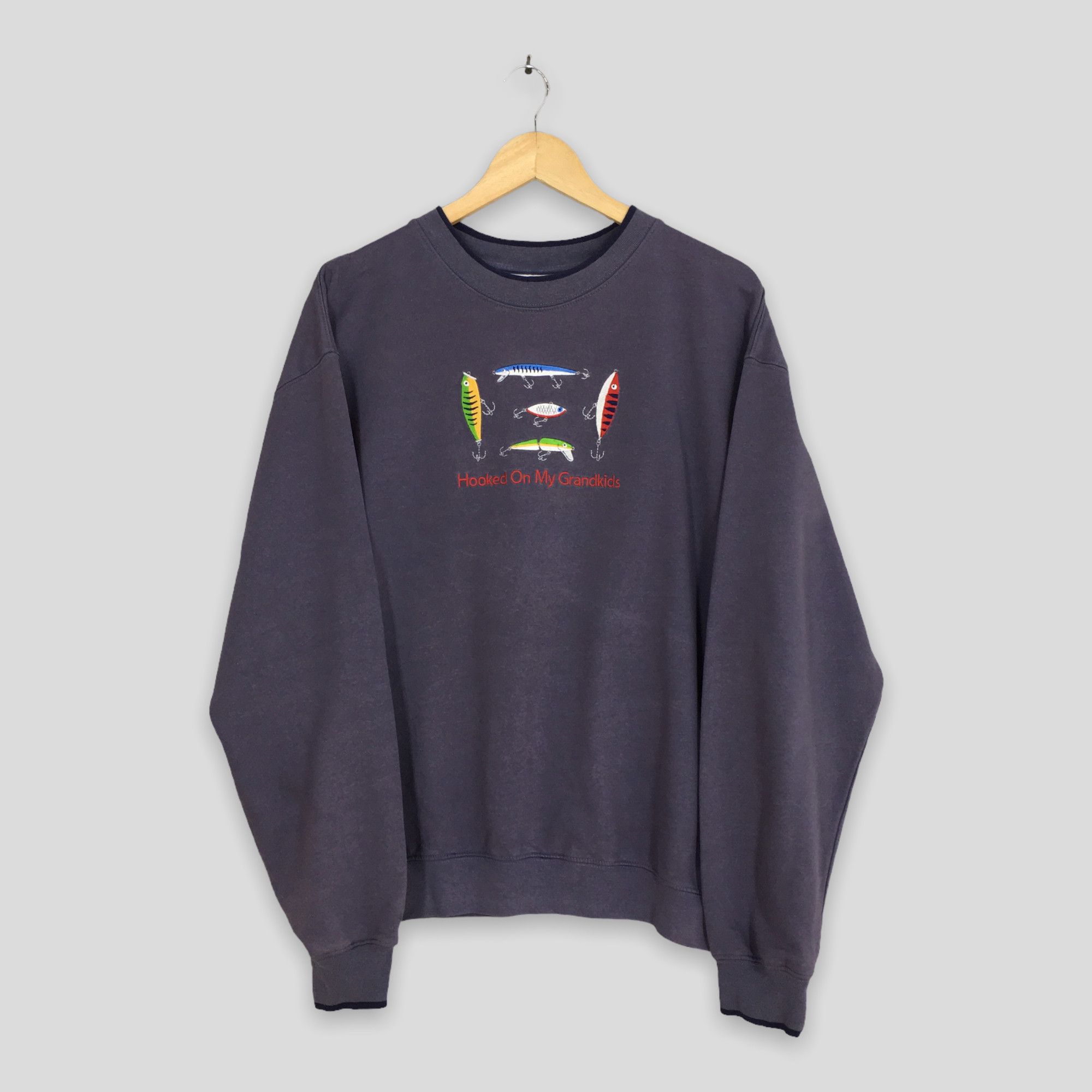Equipment × Vintage Vintage Hooky Fishsing Equipment Sweatshirt Large Size US L / EU 52-54 / 3 - 1 Thumbnail