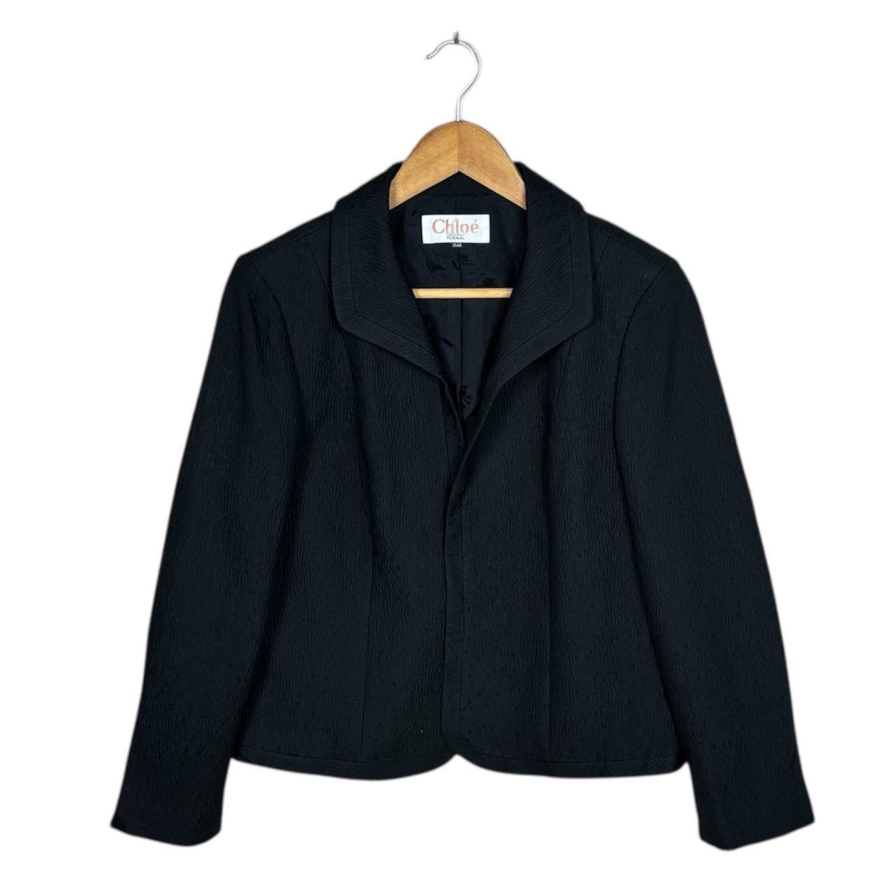 Chloe Chloe Formal Black Suit Coat Jacket Crepe Knit Occasion Size M / US 6-8 / IT 42-44 - 1 Thumbnail
