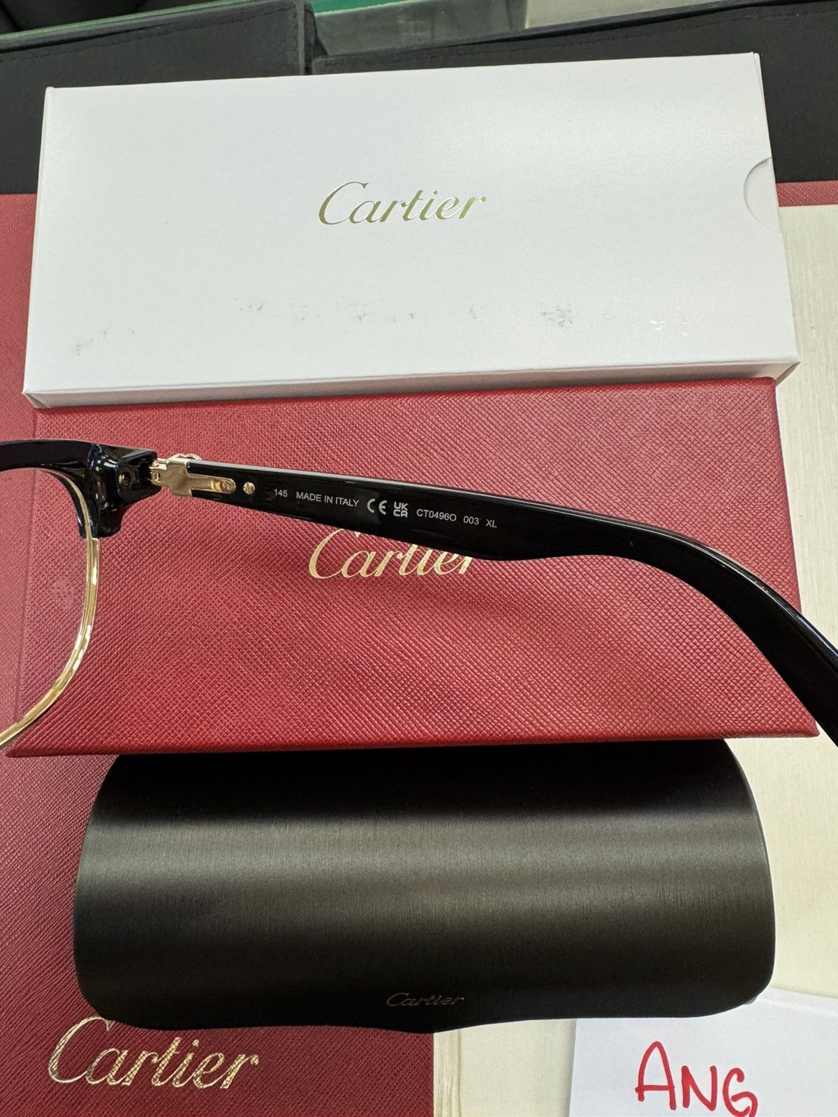 Cartier Cartier Gold Clubmaster Eyeglasses Glasses Size ONE SIZE - 4 Thumbnail