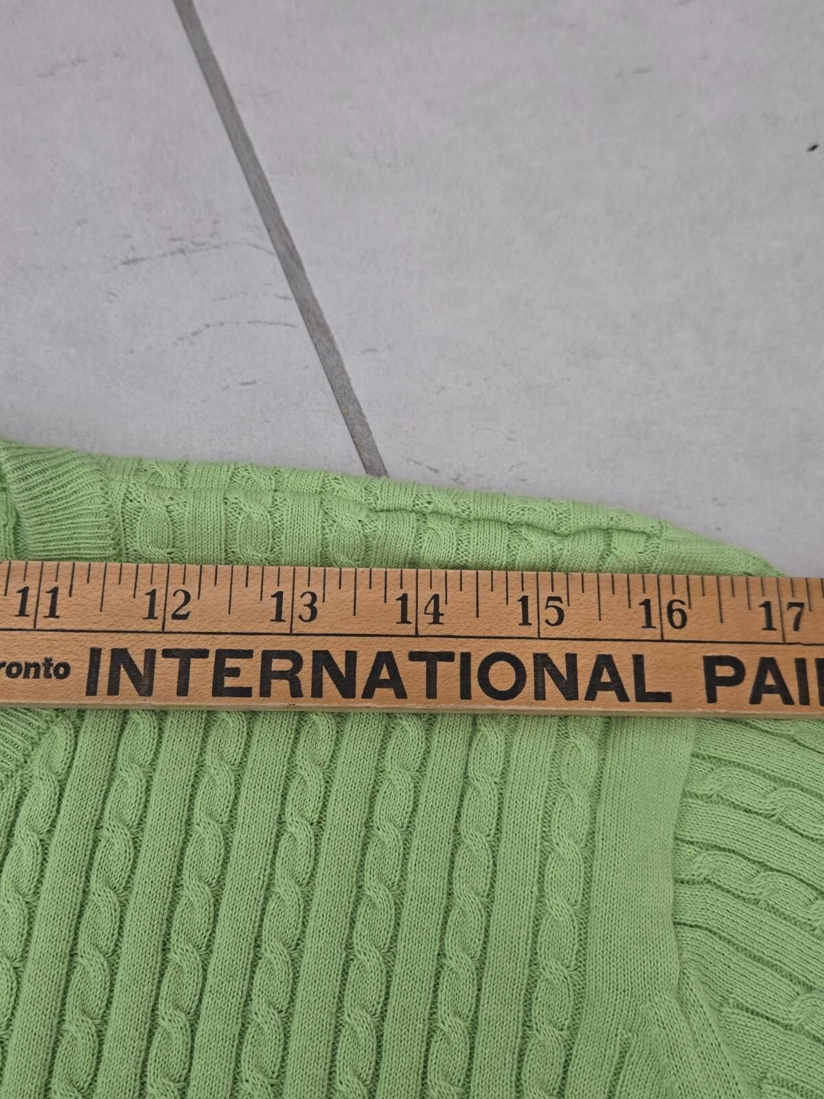 Burberry Burberry's Sweater Women's Medium Cable Knit Green Size M / US 6-8 / IT 42-44 - 5 Thumbnail