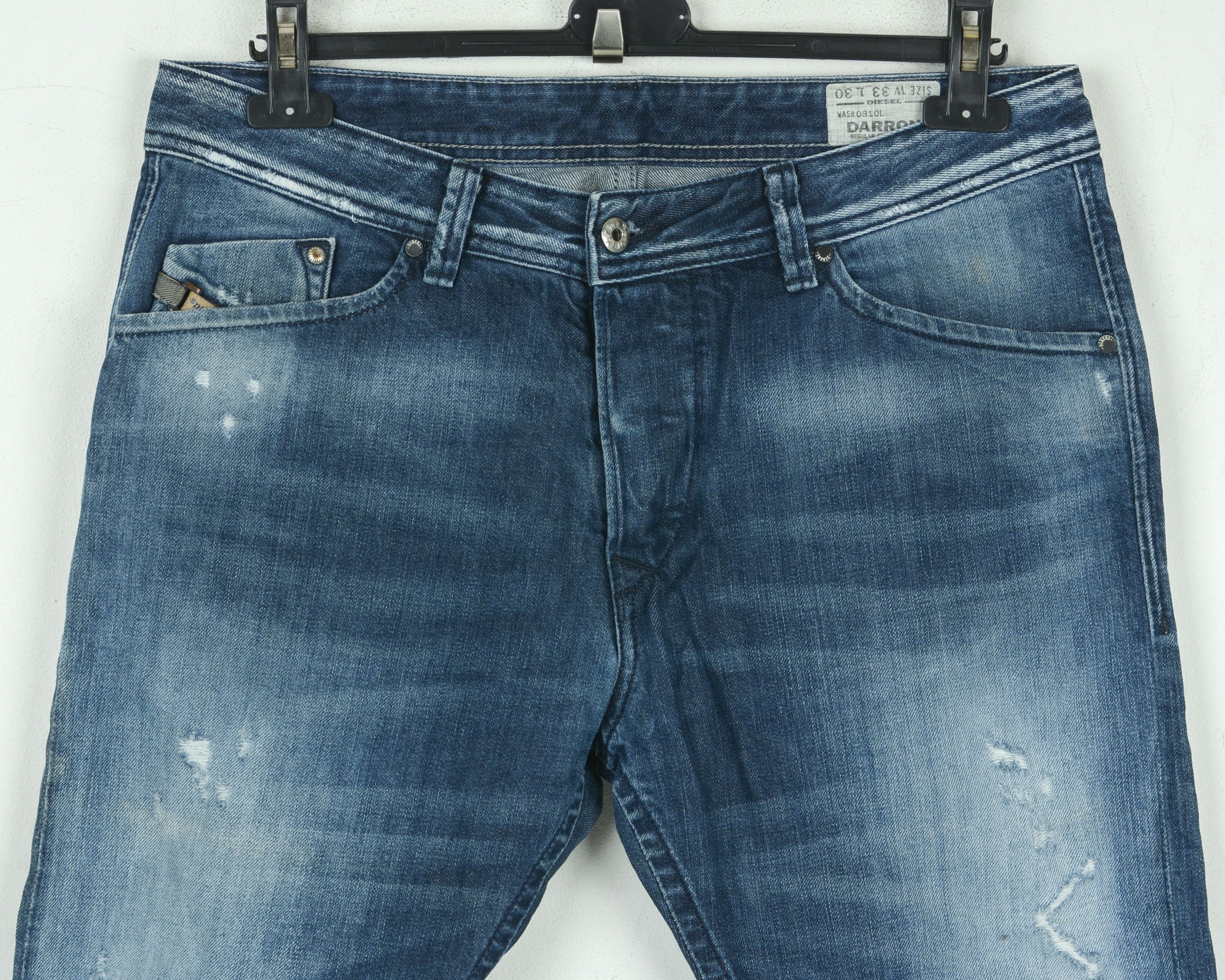 Diesel Darron Mens W33 L30 Regular Slim Tapered Jeans Denim Pants Size US 33 - 2 Thumbnail