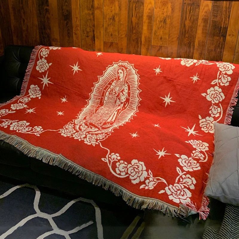 Japanese Brand × Vintage Maria Blanket The Virgin Mary Tapestry Office Air Condition Size ONE SIZE - 2 Thumbnail