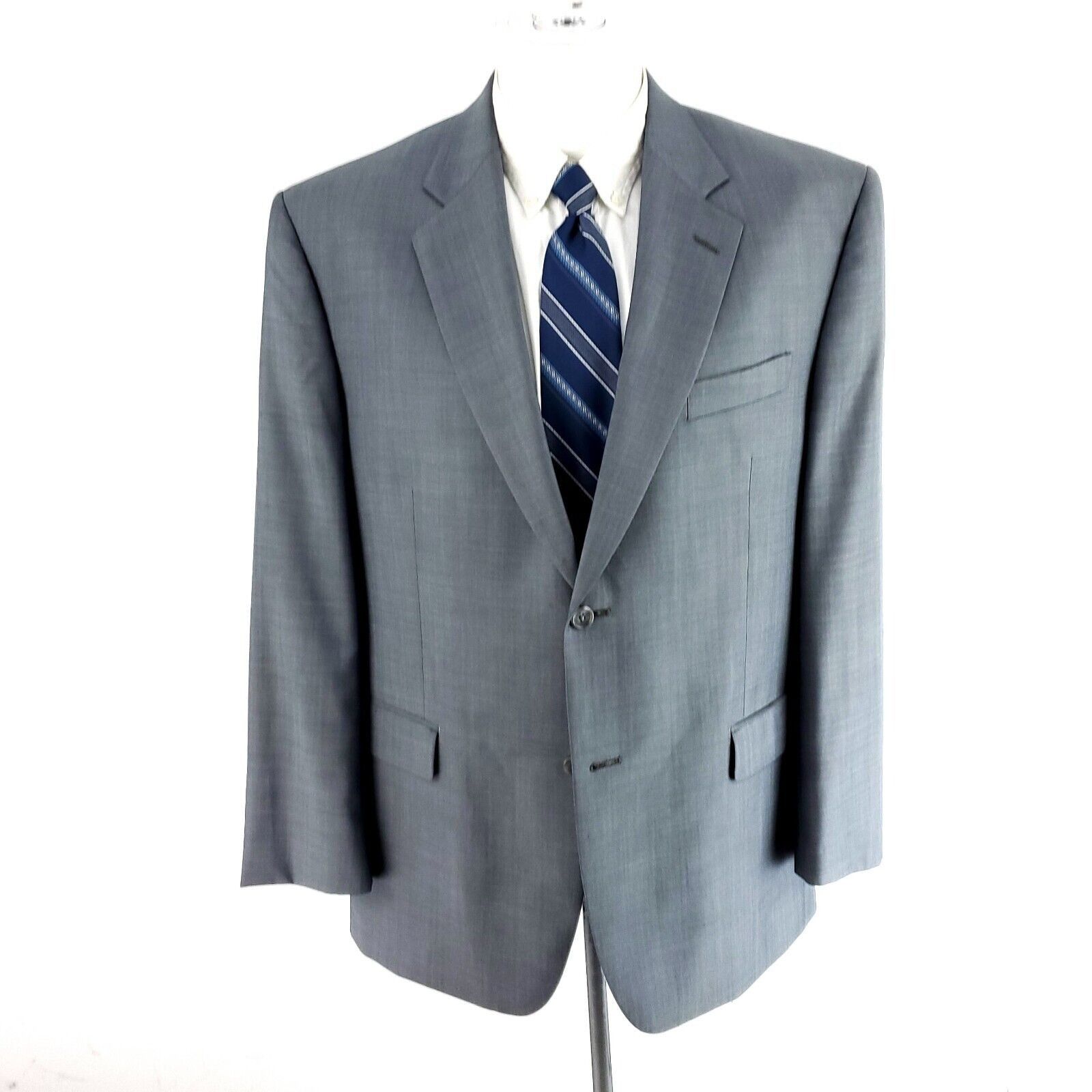 Joseph Abboud Joseph Abboud Wool 2 Button 2 Piece Suit 42R Blue Birdseye 3 Size 42R - 4 Thumbnail