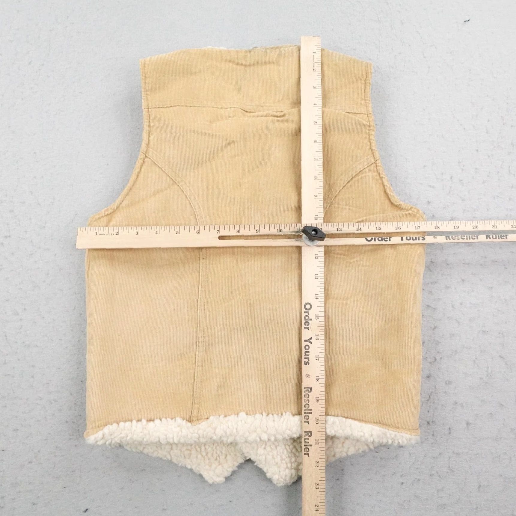 Wrangler VINTAGE Wrangler Vest Mens S Beige Corduroy Sherpa Lined Western Cowboy 70s Size US S / EU 44-46 / 1 - 4 Thumbnail