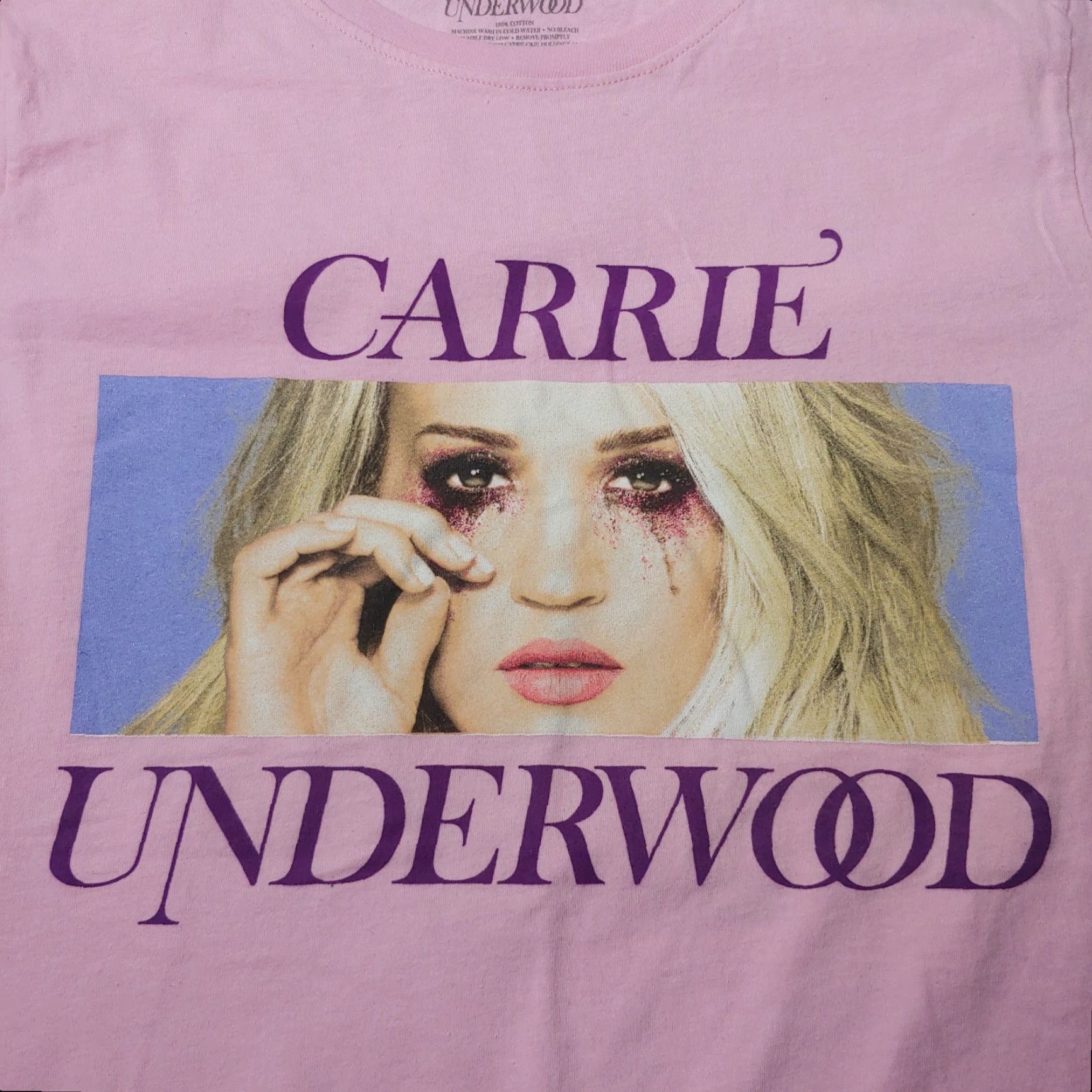 Pinko Carrie Underwood T Shirt Large The Cry Pretty Tour 360 Pink Concert Dates Music Womens Shirt Short Sleeve Raglan Crew Neck 100% Cotton Jersey Logo Size L / US 10 / IT 46 - 2 Thumbnail
