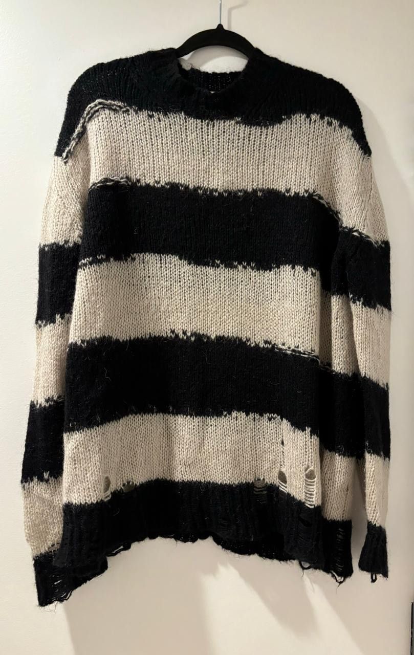Acne Studios Acne Studios Mohair Distressed Stripped Sweater Size US S / EU 44-46 / 1 - 2 Thumbnail