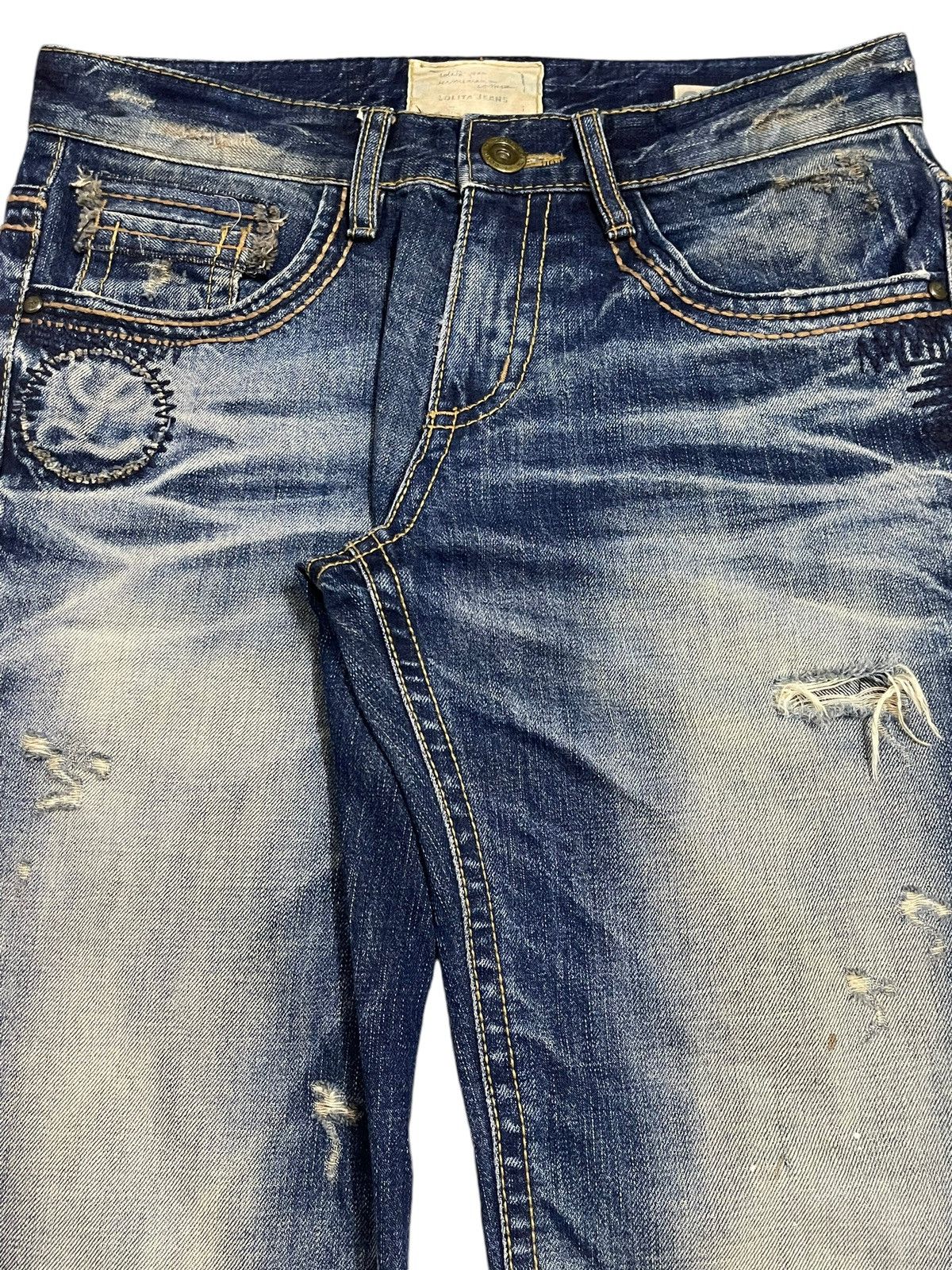 Tornado Mart Vintage Japanese Brand Faded Wash Distress Loose Jeans Size US 32 / EU 48 - 4 Thumbnail