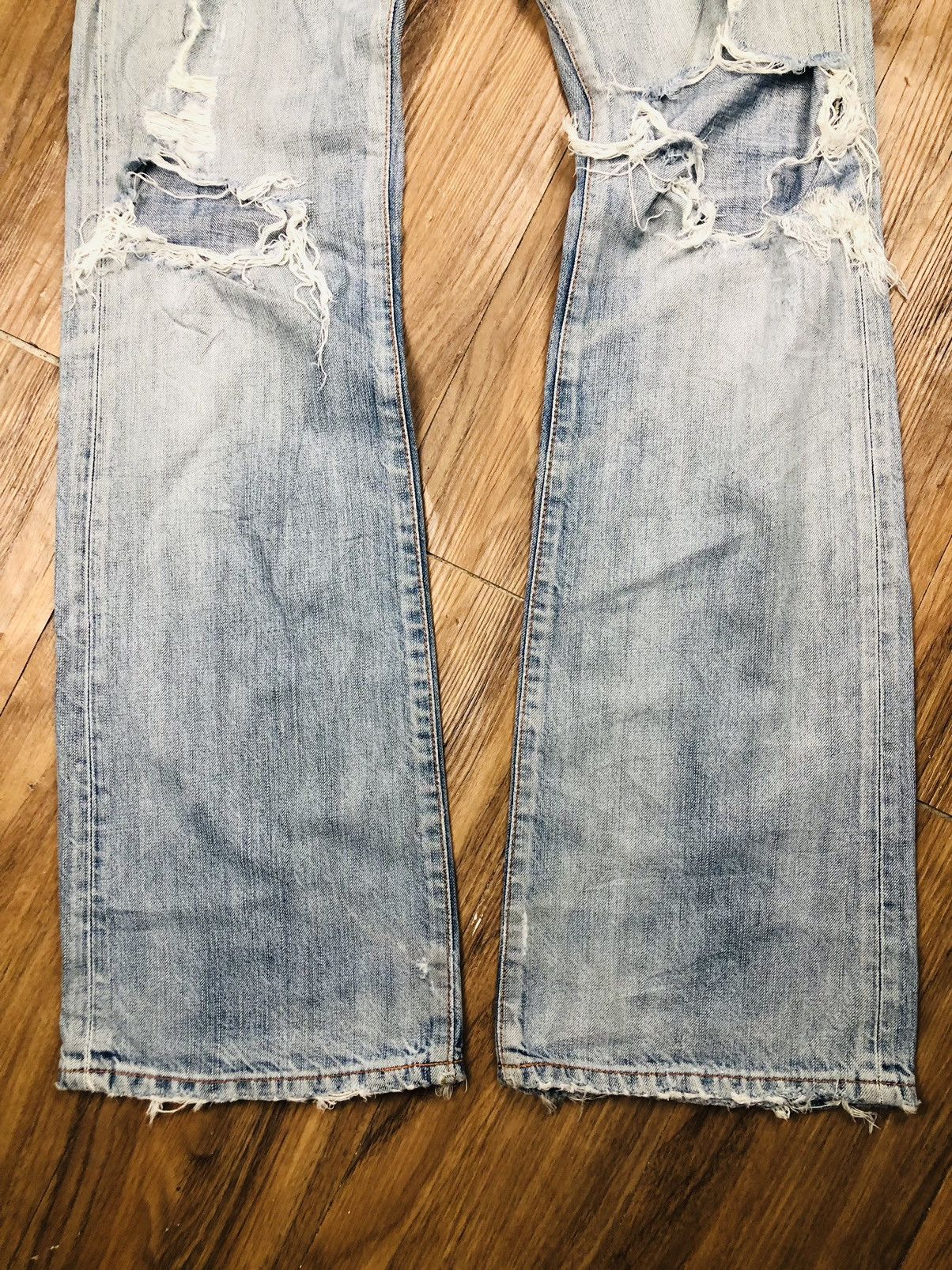 Edwin Edwin 511RV Ripped Distressed Flare Jeans Rare (40) Size US 32 / EU 48 - 4 Thumbnail