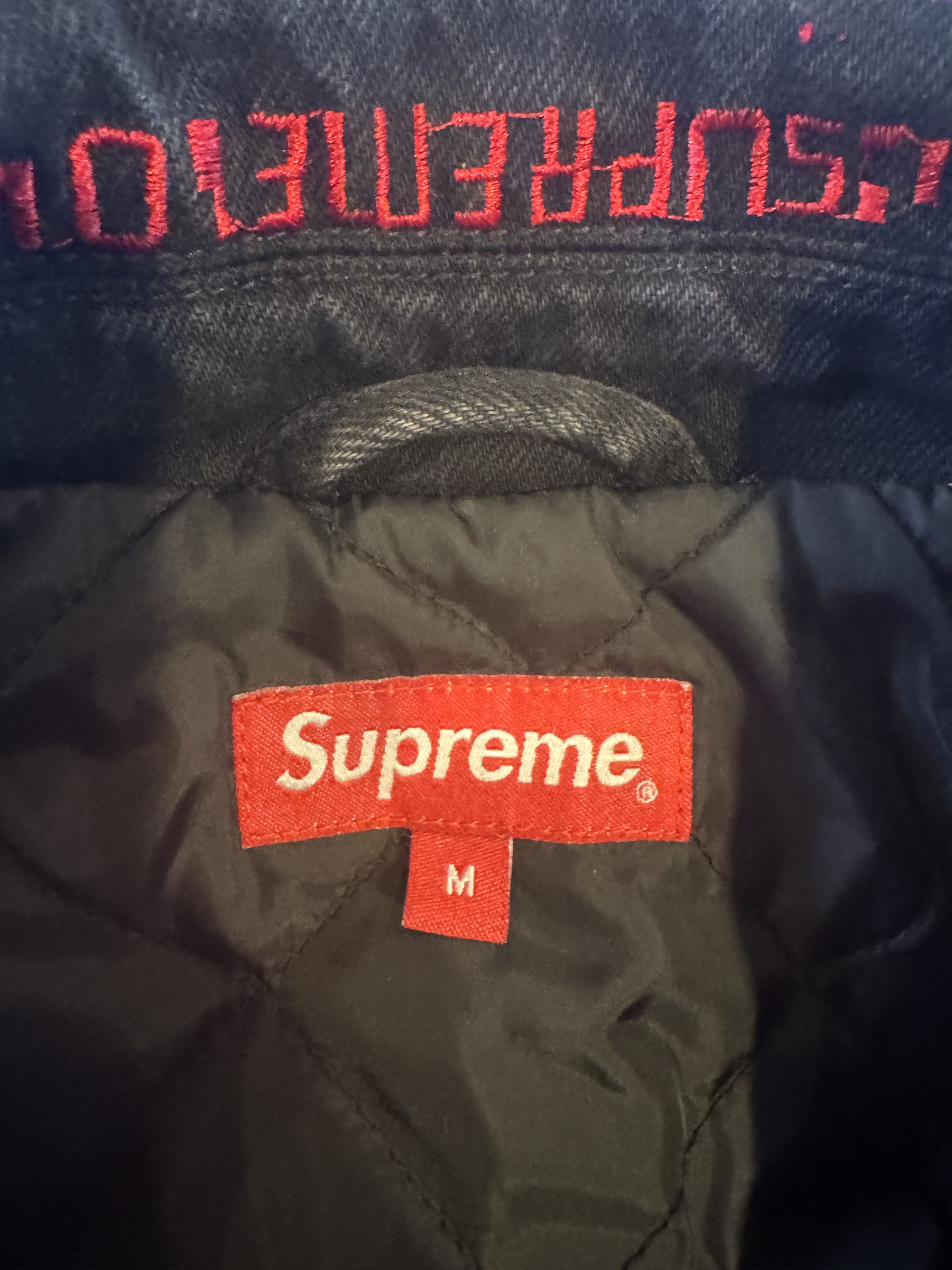 Supreme SS20 Supreme Checks Embroidered Denim Jacket Size US M / EU 48-50 / 2 - 4 Thumbnail
