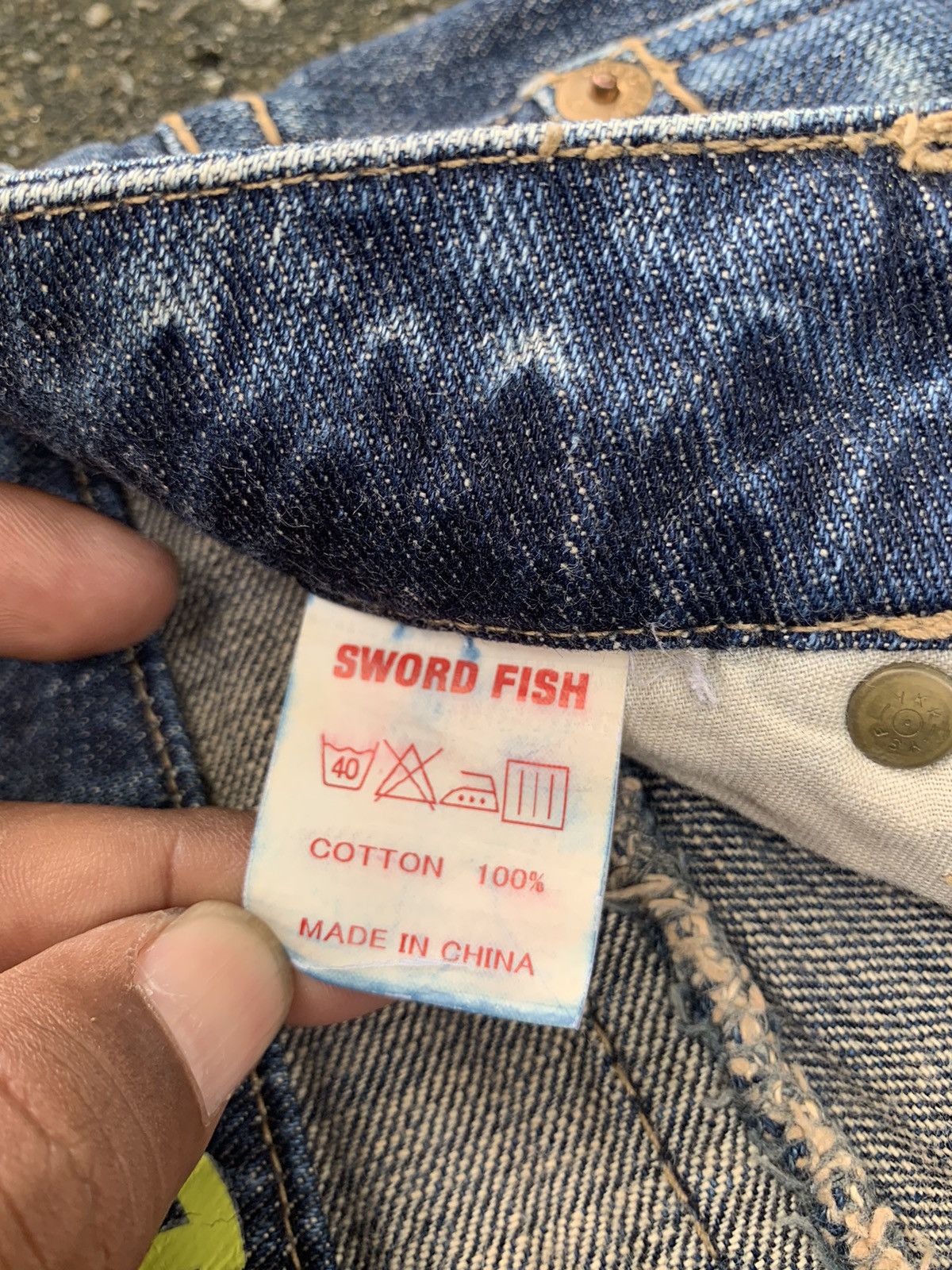 Japanese Brand Sword Fish Flare Unisex Denim Jeans Pants Size US 29 - 17 Thumbnail