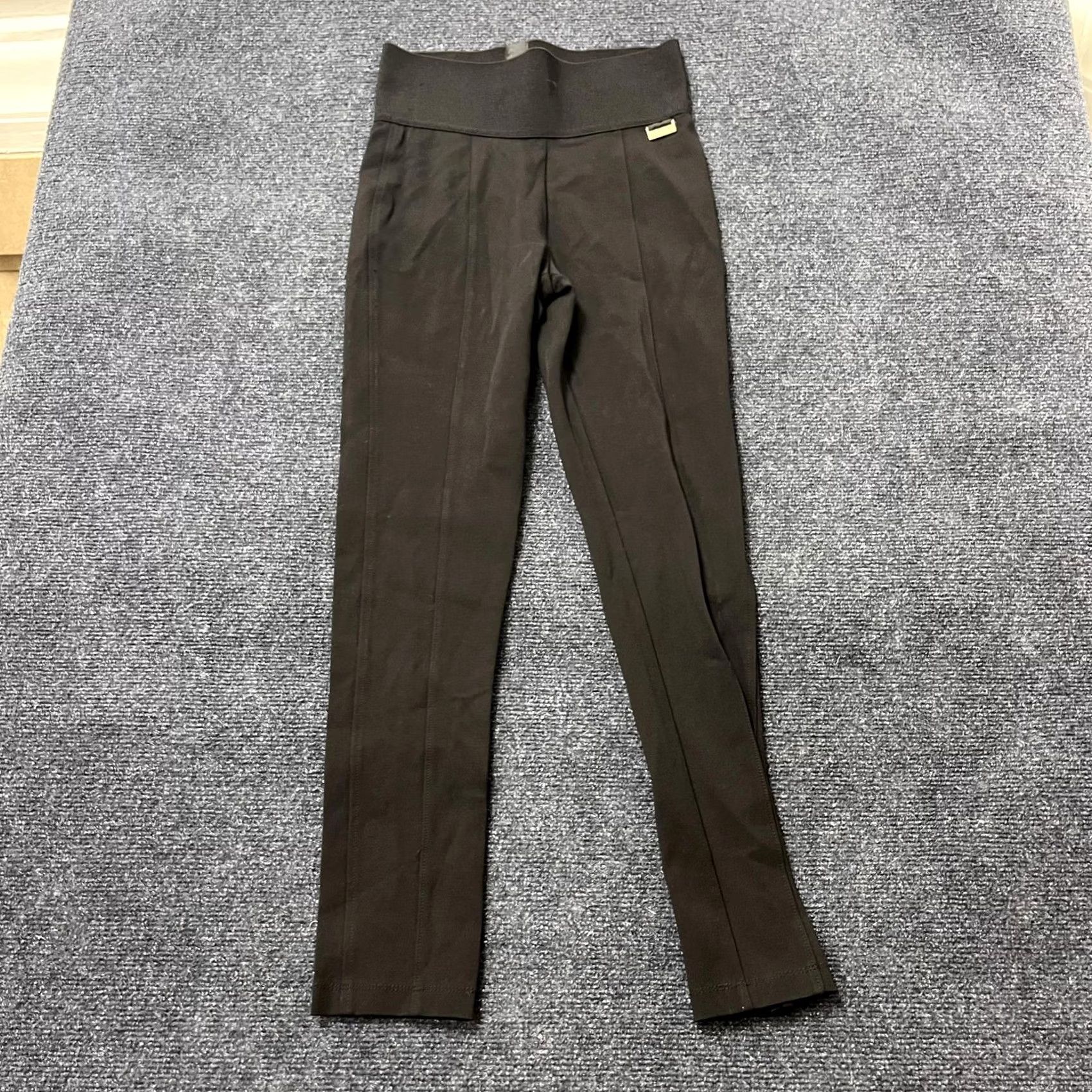 Calvin Klein Calvin Klein Leggings Womens XS Black Power Stretch High Rise Ankle Casual Size 26" / US 2 / IT 38 - 3 Thumbnail