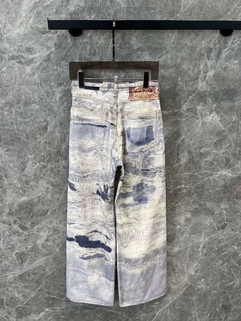 Acne Studios Acne Studios Loose blue and white striped waistline jeans Size US 26 / EU 42 - 2 Thumbnail