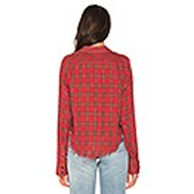 Other Etienne Marcel Greta Plaid Muslin Cotton Shirt Frayed Hem Size S / US 4 / IT 40 - 13 Thumbnail
