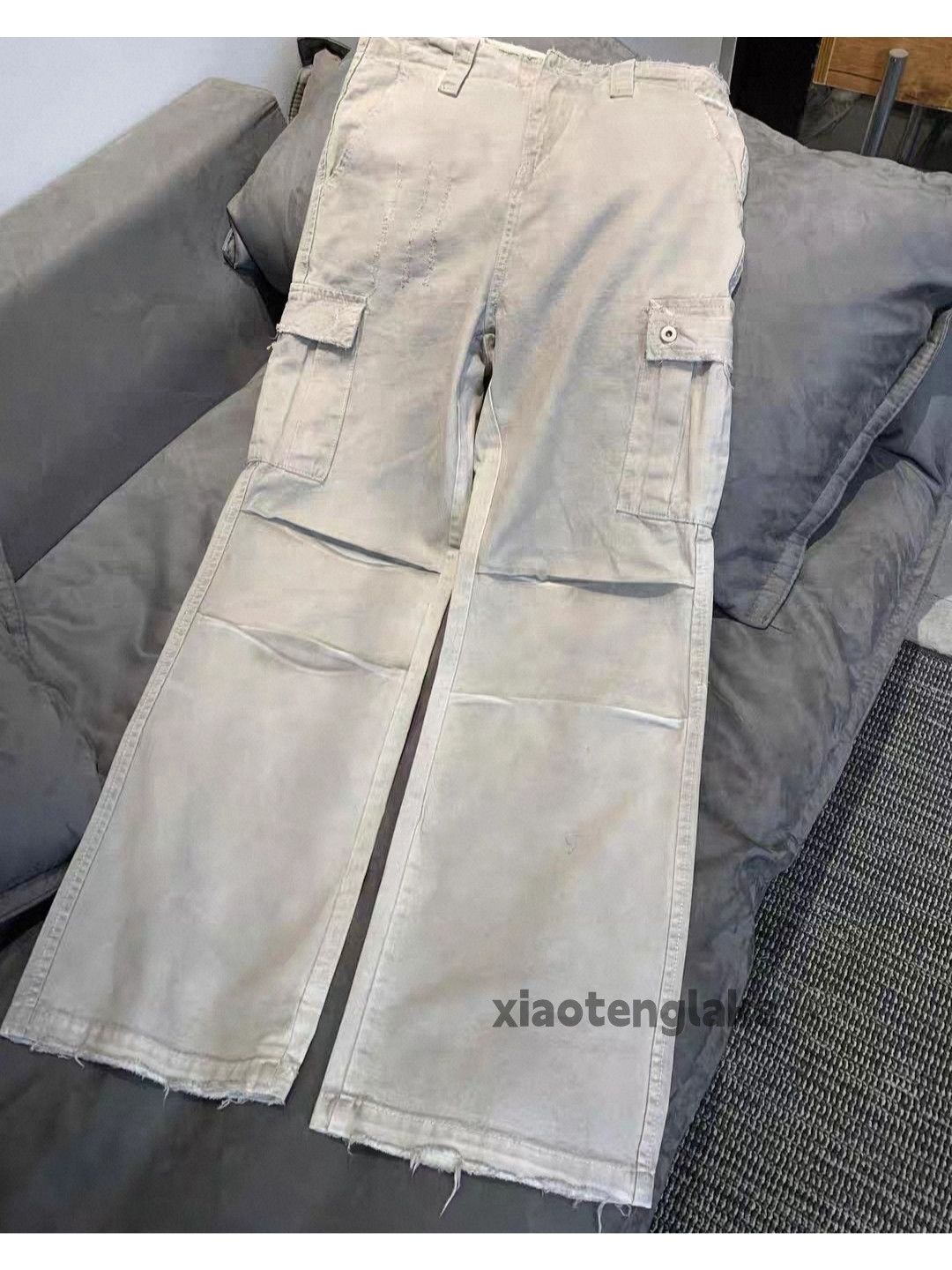 Vintage Unisex utility punk yuppie grunge stain ripped cargo pants Size US 36 / EU 52 - 5 Thumbnail