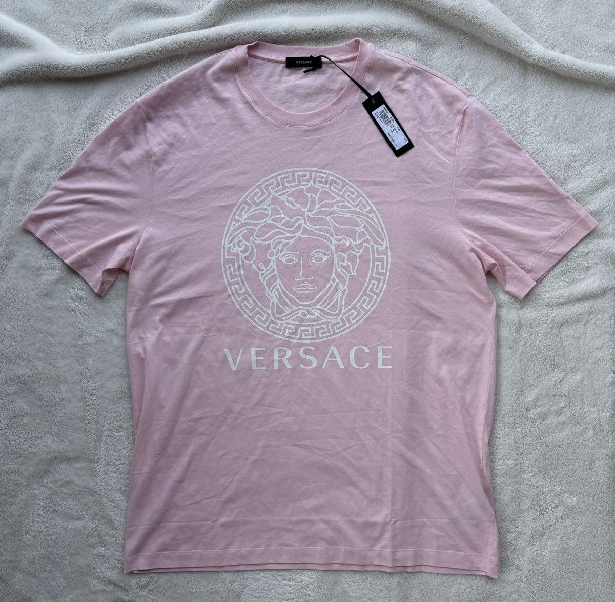 Versace Versace Pink/White Medusa Head Tee Size US XXL / EU 58 / 5 - 1 Thumbnail