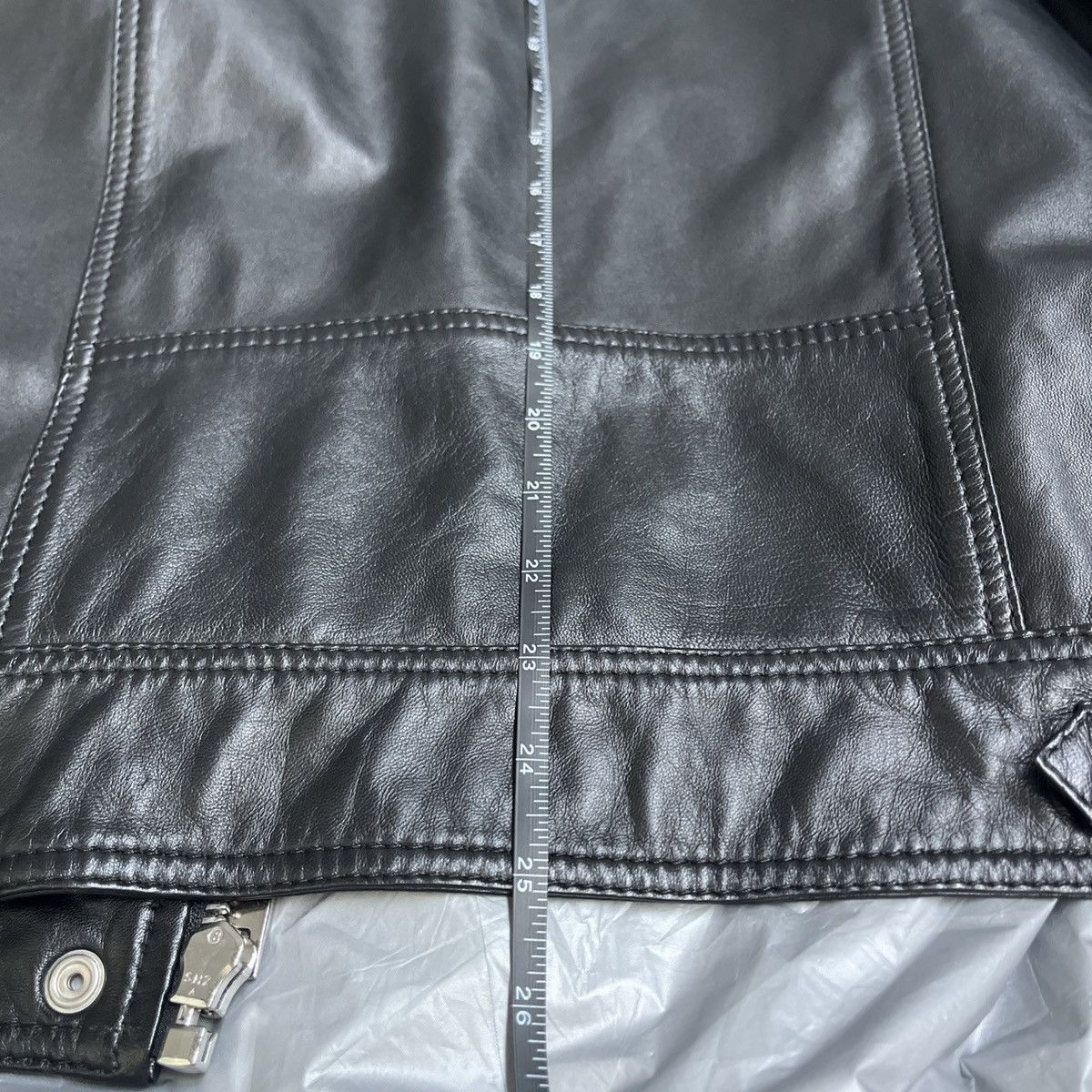 Diesel Diesel L-SHIRO-WH Racer Leather Jacket S (Zara, Dsquared2) Size US S / EU 44-46 / 1 - 7 Thumbnail