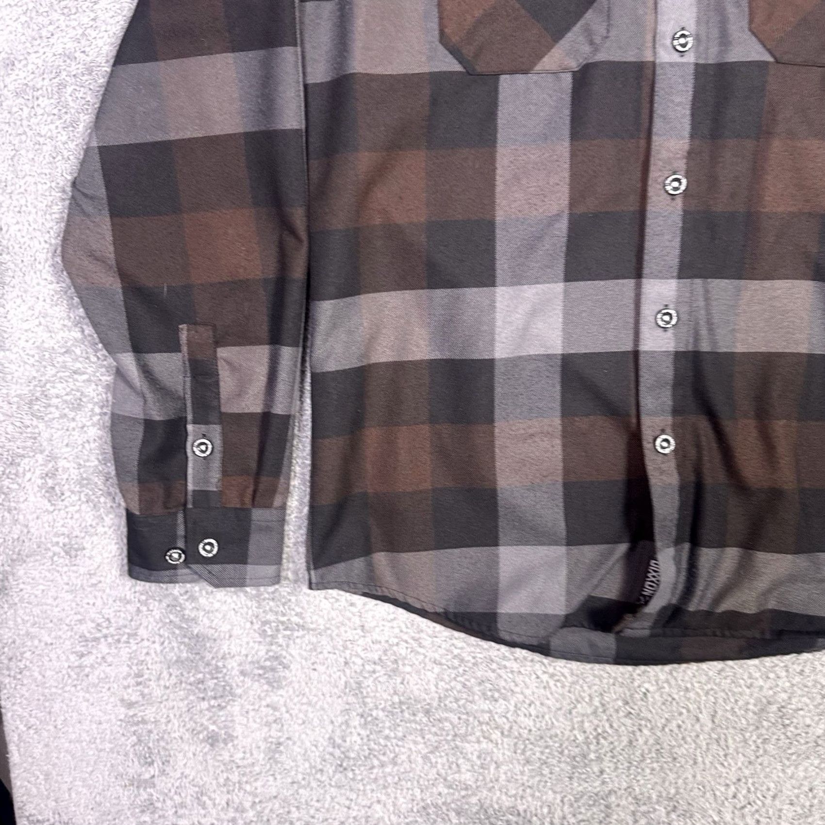 Vintage Dixxon Shirt Mens M Valencia D-Tech Buffalo Plaid Long Sleeve Button-Up Front Pockets Unlined Casual Fall Winter Brown Size US M / EU 48-50 / 2 - 2 Thumbnail