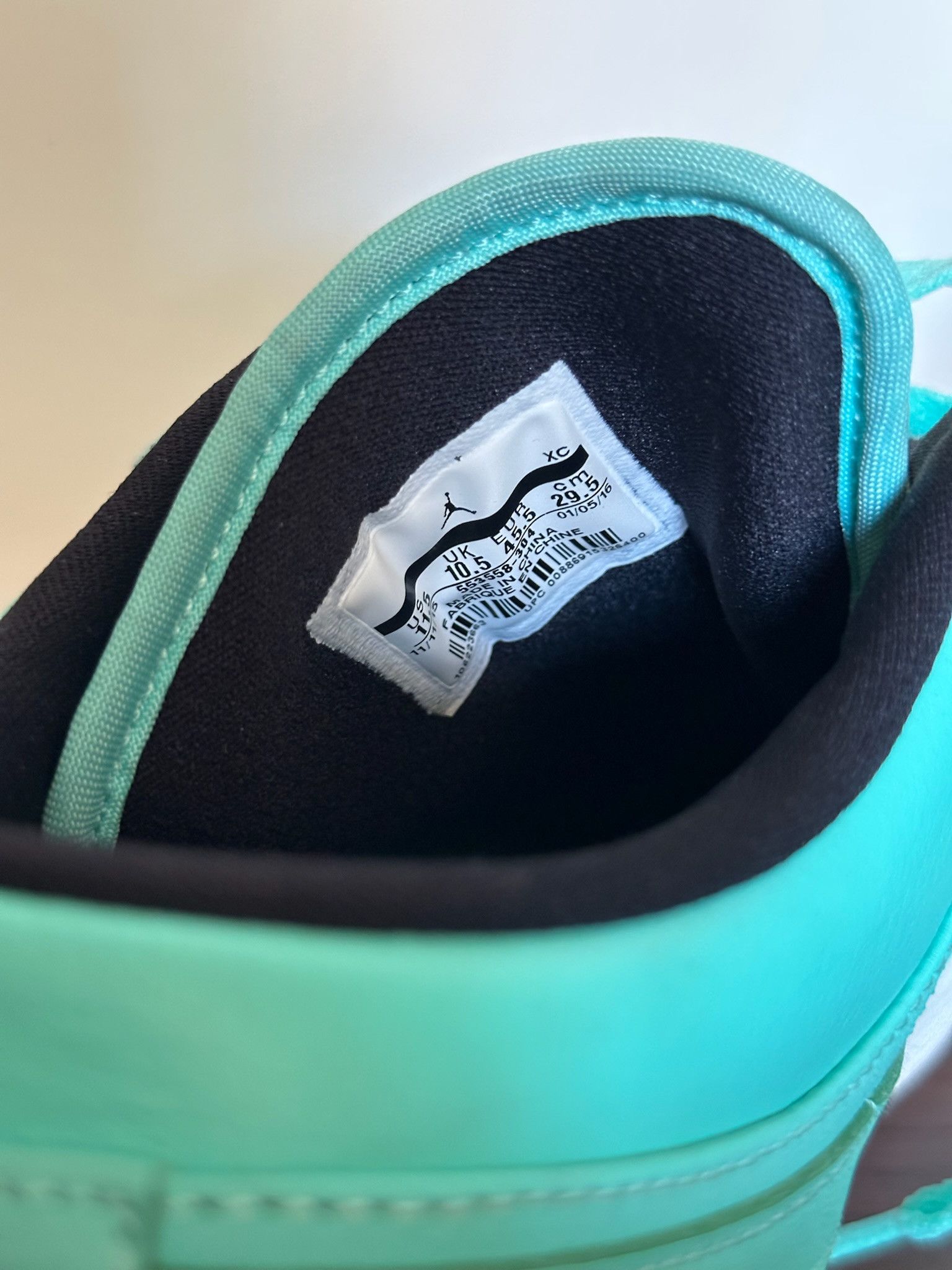 Jordan Brand Air Jordan 1 Low "Hyper Turquoise" Size US 11.5 / EU 44-45 - 3 Thumbnail