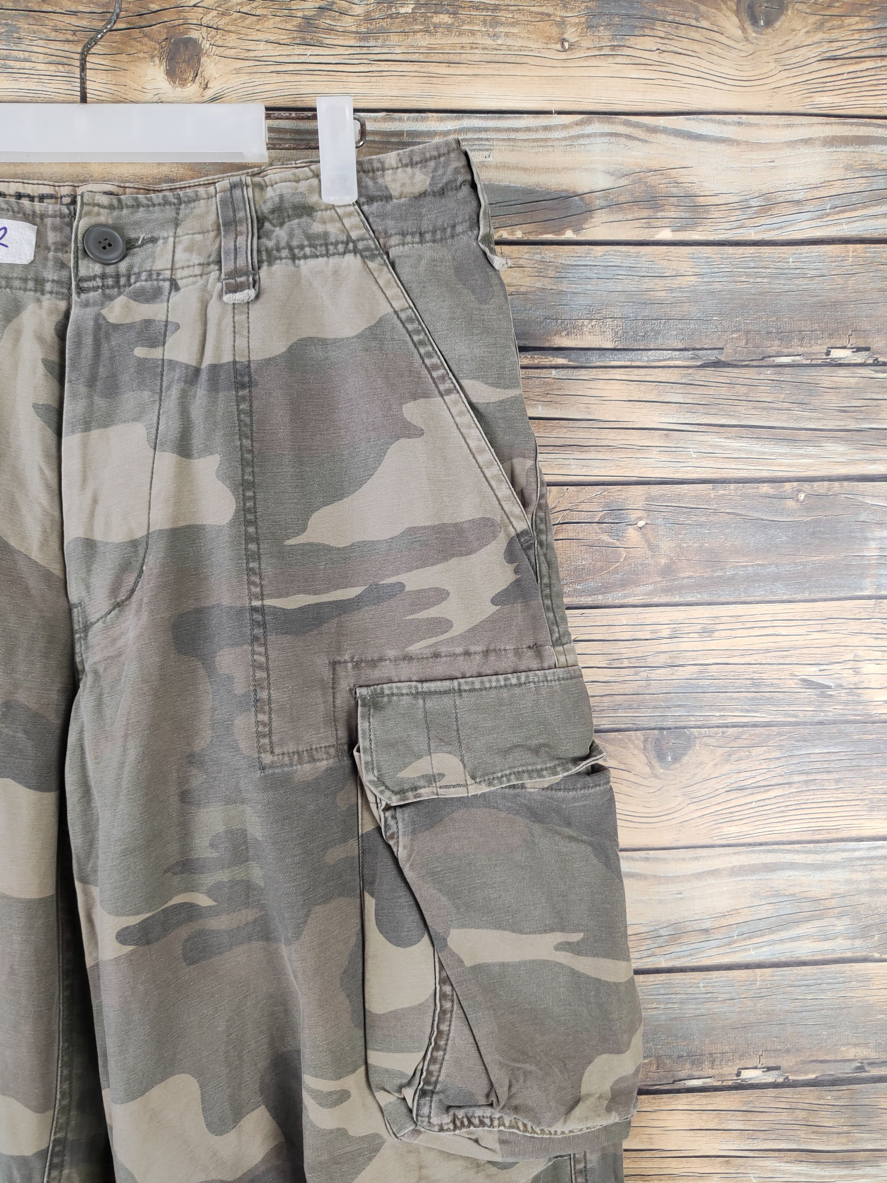 Abercrombie & Fitch DLL Abercrombie Camouflage Multipocket Cargo Pants #182 Size US 32 / EU 48 - 6 Thumbnail