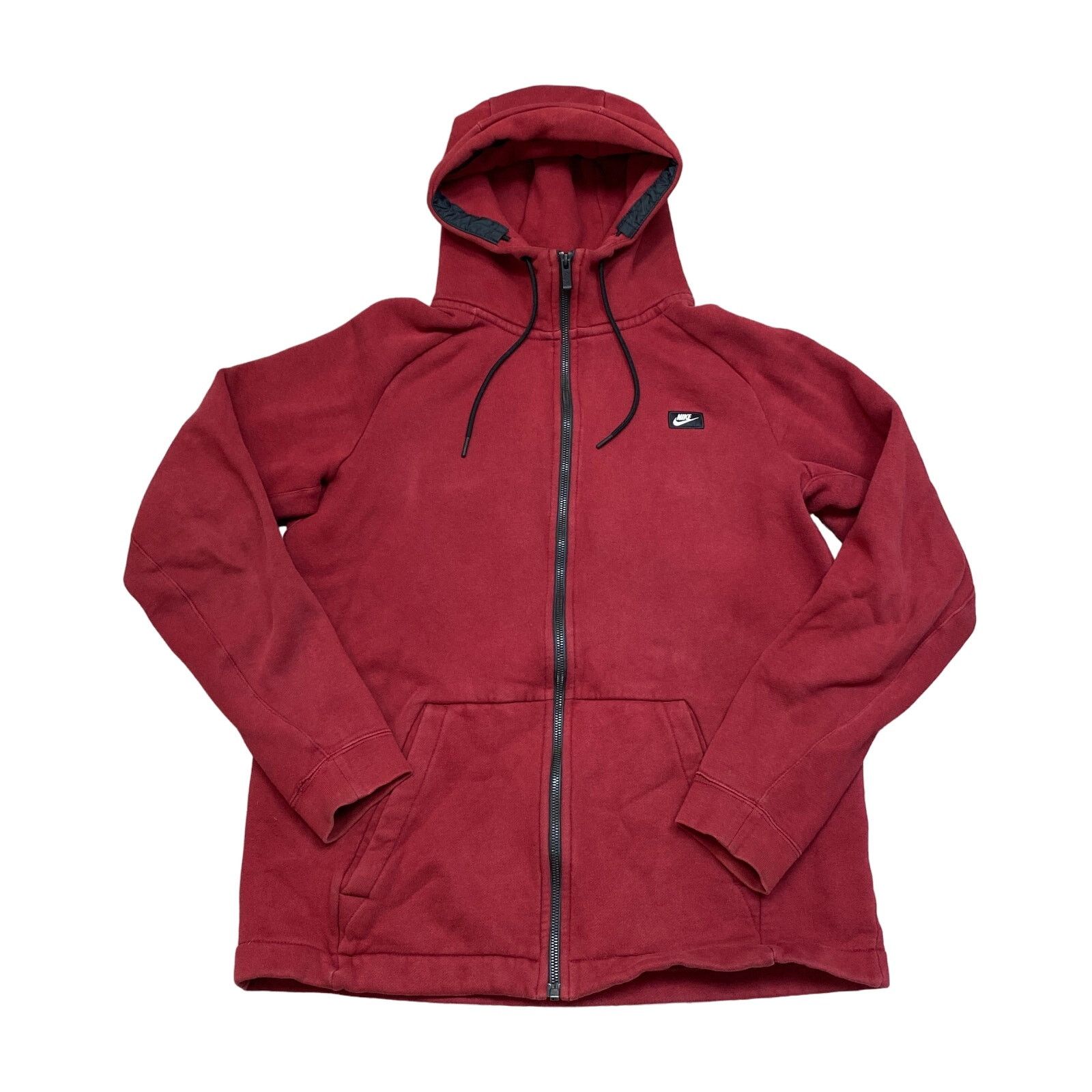 Nike Nike Modern Red Full Zip Hoodie Men's Large Minimalist Size US L / EU 52-54 / 3 - 1 Thumbnail