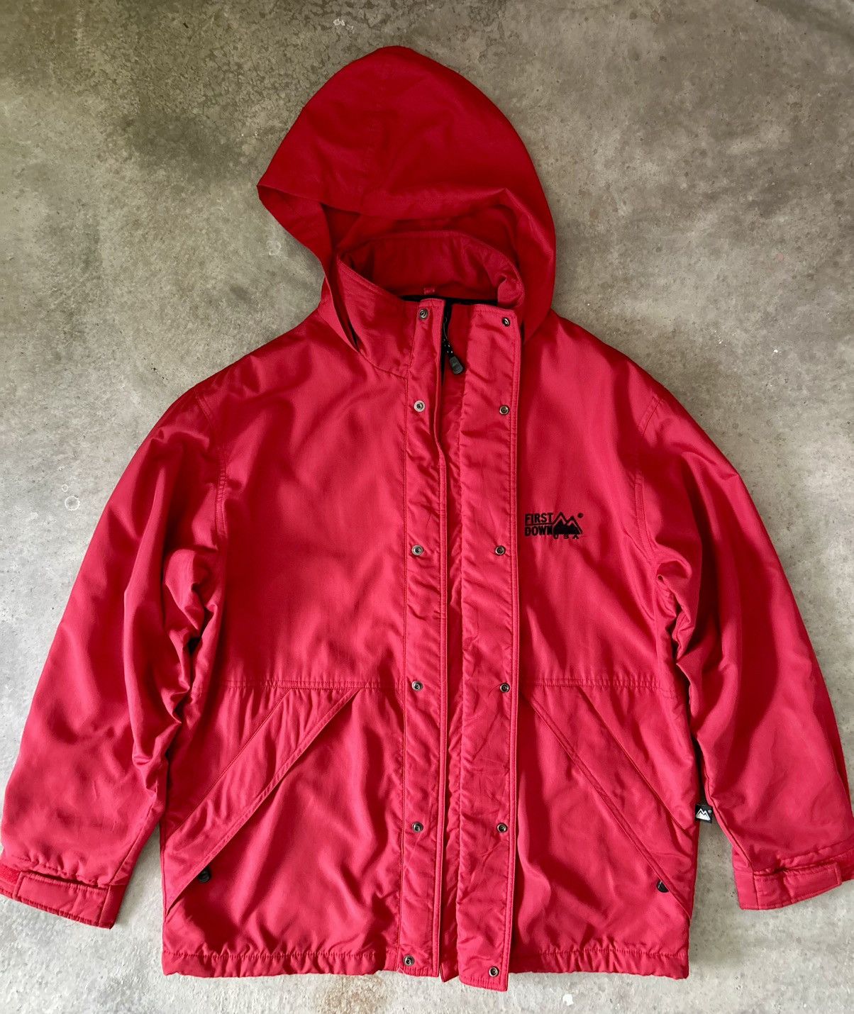 Japanese Brand FIRST DOWN Vintage Hooded Down Jacket Size US L / EU 52-54 / 3 - 11 Thumbnail