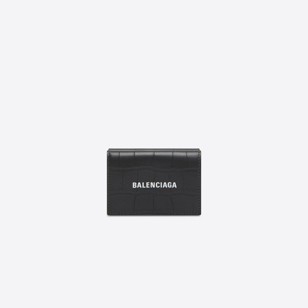 Balenciaga o1mt1gz0325 Size: OS / Cash Mini Wallet in Black Size ONE SIZE - 1 Thumbnail