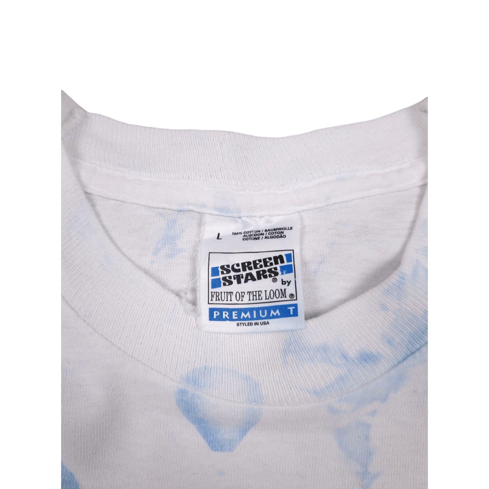 Vintage 💎 Vintage Art Abstract Baloons White Blue Sky T-shirt Size US L / EU 52-54 / 3 - 8 Thumbnail