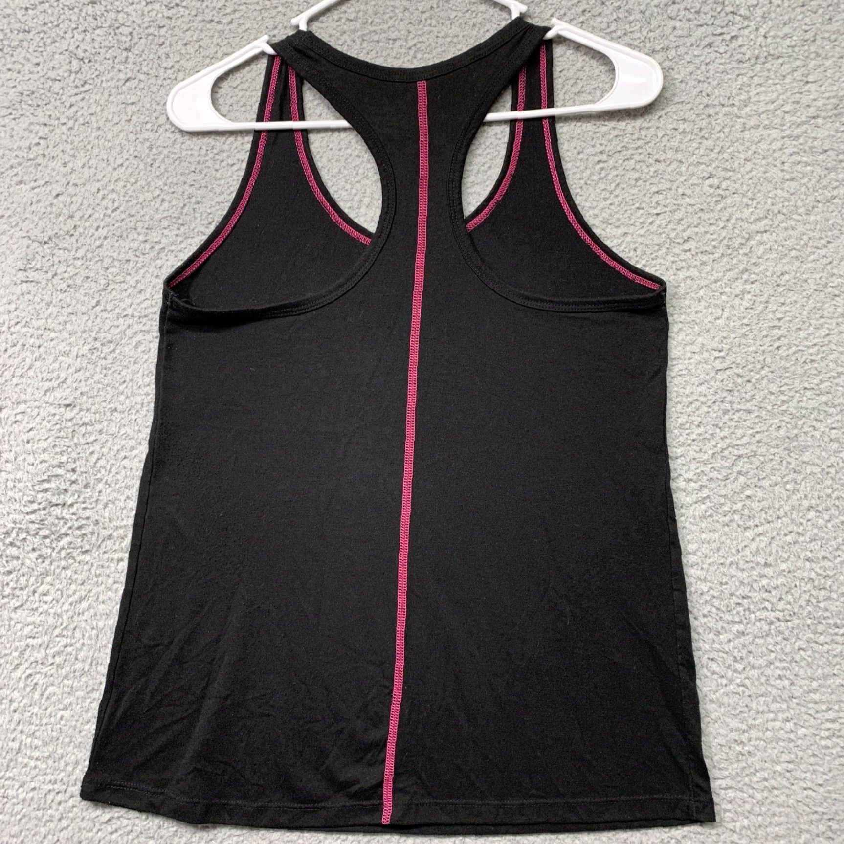 Athletic Works Athletic Works Women's M Racerback Tank Top Black "Plank Now Wine Later" Size M / US 6-8 / IT 42-44 - 4 Thumbnail