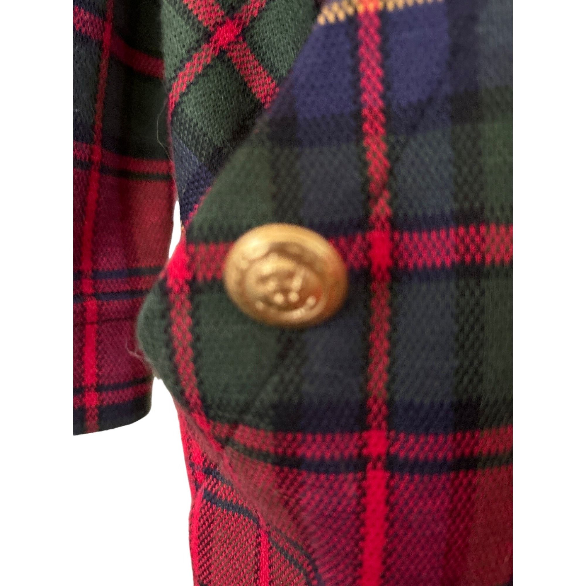 Talbots VTG Talbots Womens Shift Dress Red Plaid Long Sleeve Size XS Size XS / US 0-2 / IT 36-38 - 6 Thumbnail
