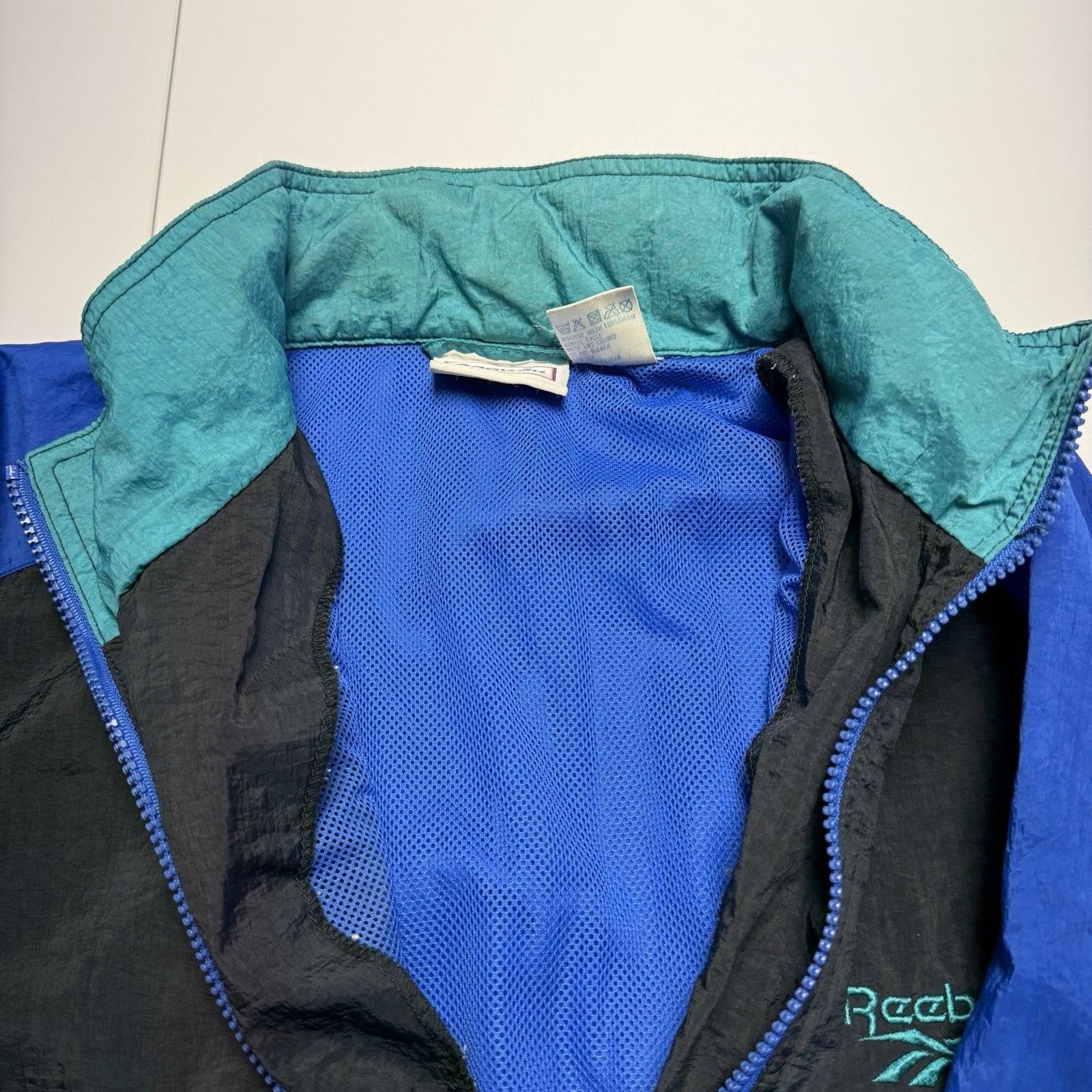 Reebok × Vintage Vintage Reebok Windbreaker Jacket Mens Large Blue Full Zip E Size US L / EU 52-54 / 3 - 7 Thumbnail