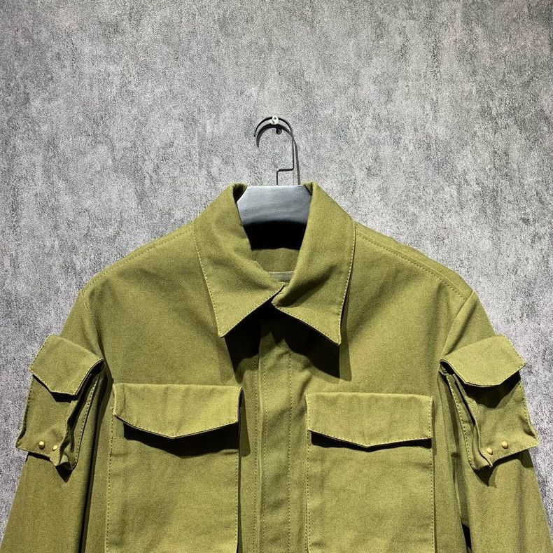 Louis Vuitton Louis Vuitton Feidong studded army green overalls denim jac Size US S / EU 44-46 / 1 - 5 Thumbnail