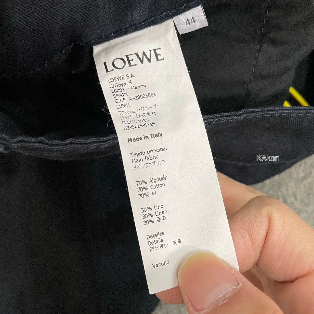 Loewe LOEWE Black Blue Cropped Pants Size US 28 / EU 44 - 4 Thumbnail