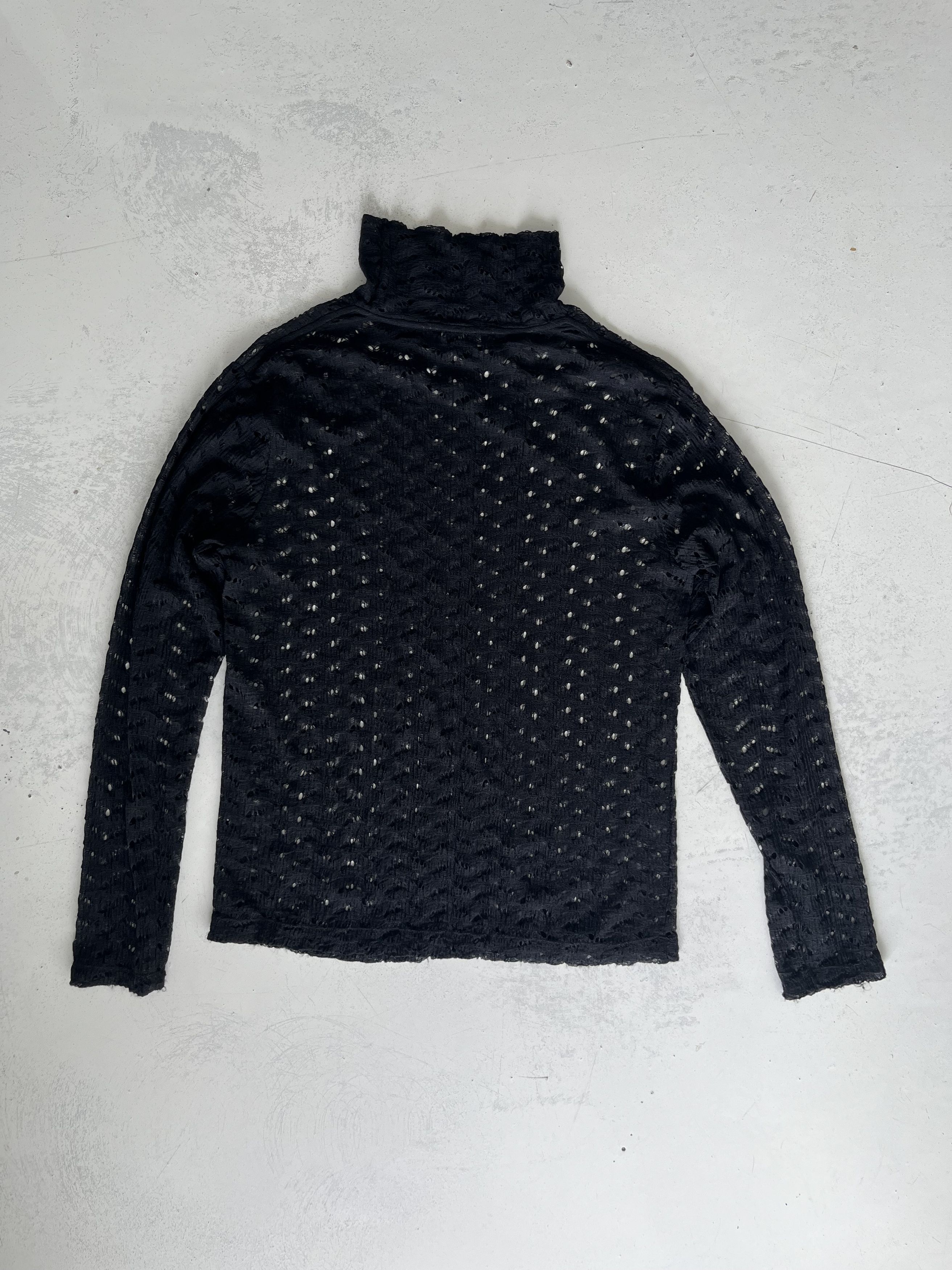 Dries Van Noten Dries Van Noten Open-knit Turtleneck Size US M / EU 48-50 / 2 - 2 Thumbnail