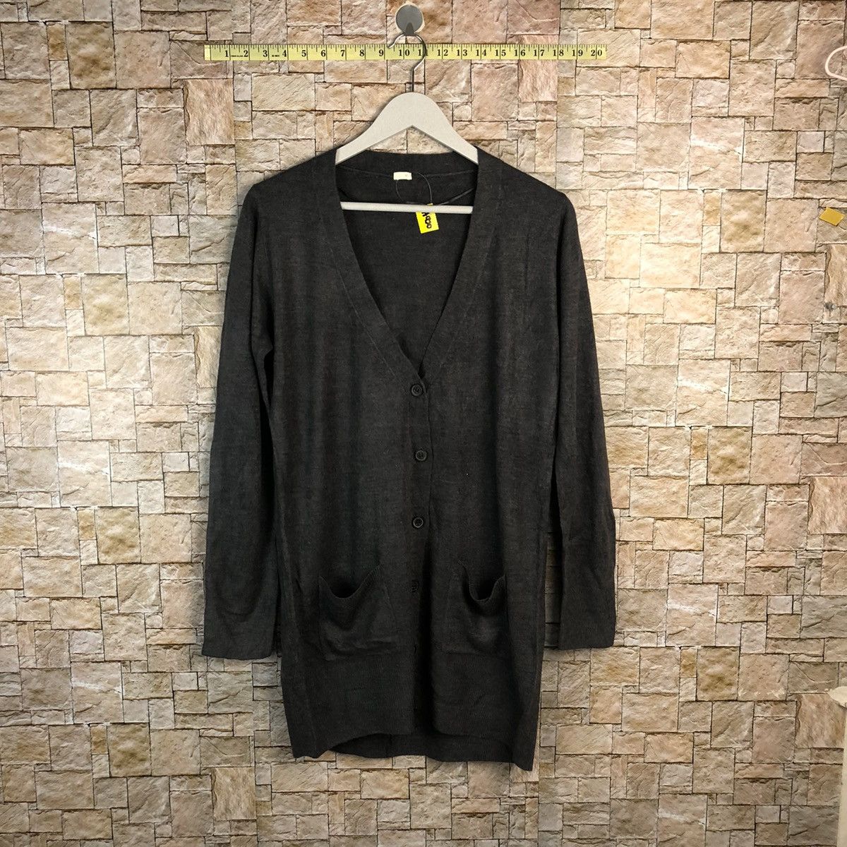 GU × Homespun Knitwear GU black Cardigan Knitwear #A923 Size L / US 10 / IT 46 - 1 Thumbnail