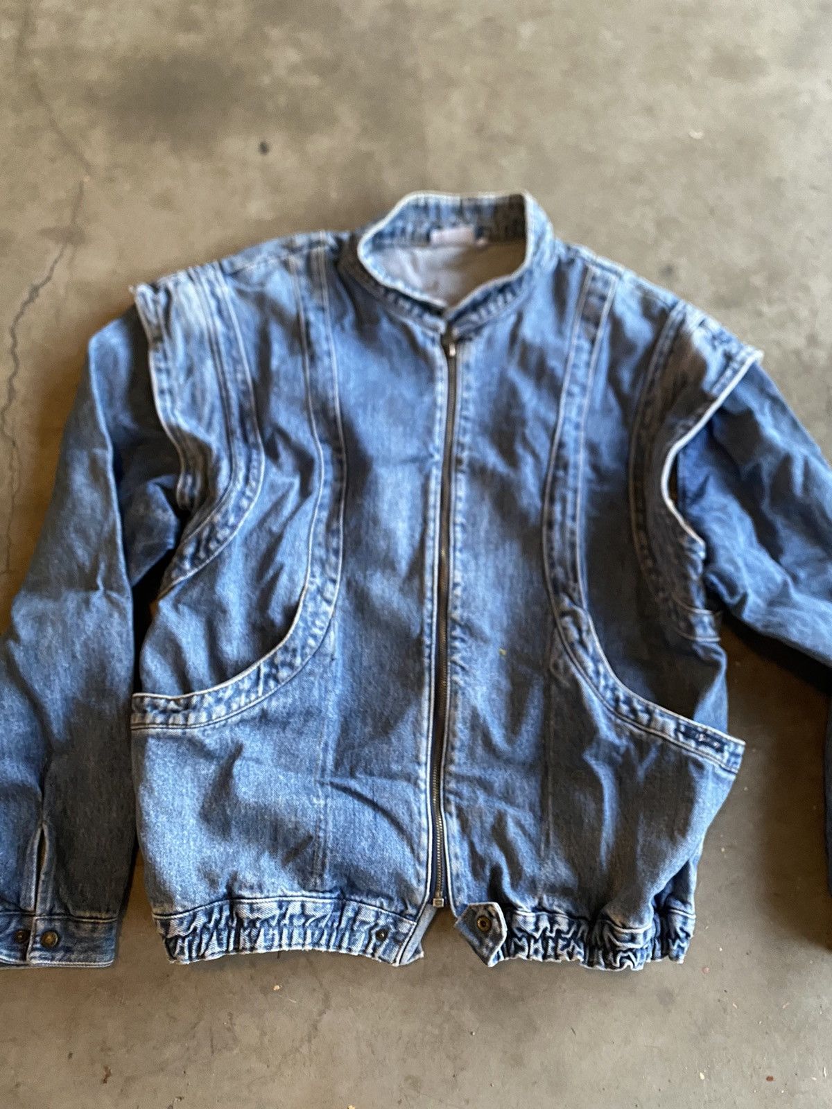 Vintage Vintage Denim Jacket (Detachable Sleeves) Size US L / EU 52-54 / 3 - 1 Thumbnail